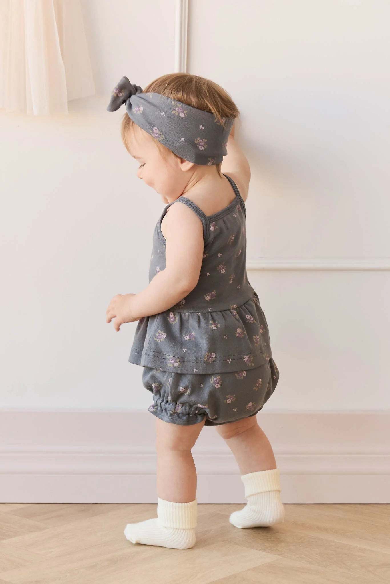 Organic Cotton Frill Bloomer - Simone Lava - Image 4