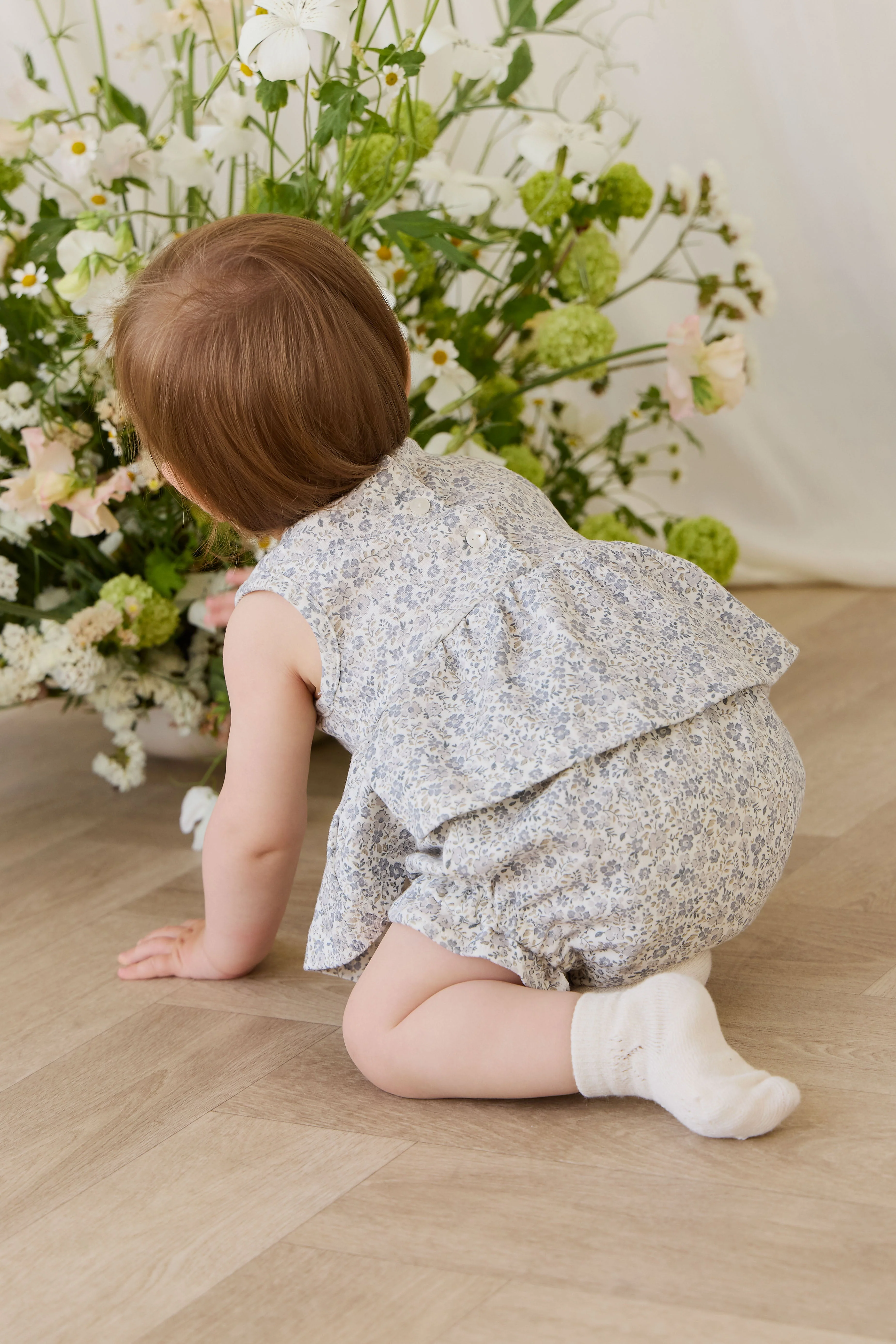 Organic Cotton Frill Bloomer - Tully Grey - Image 3