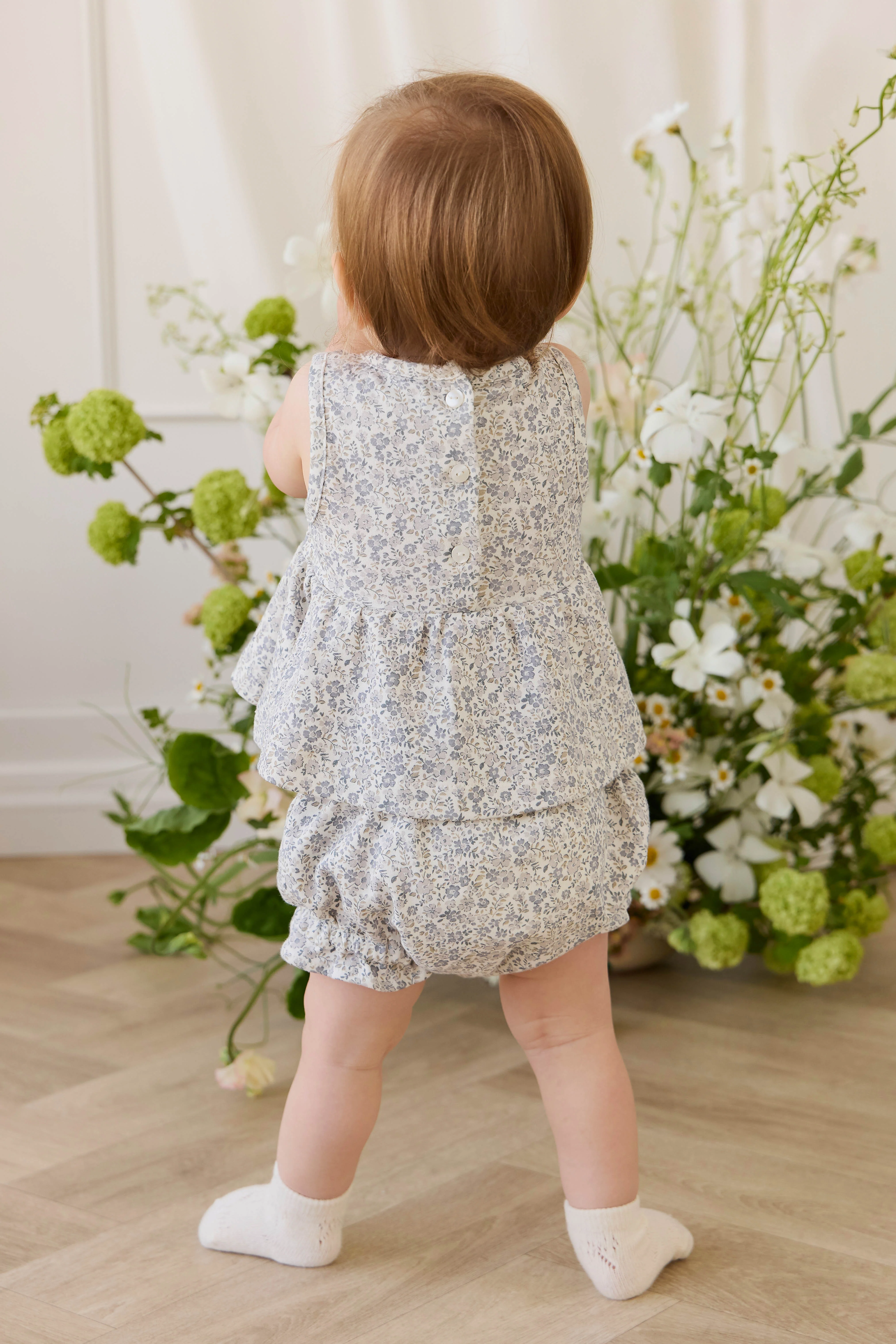 Organic Cotton Frill Bloomer - Tully Grey - Image 4
