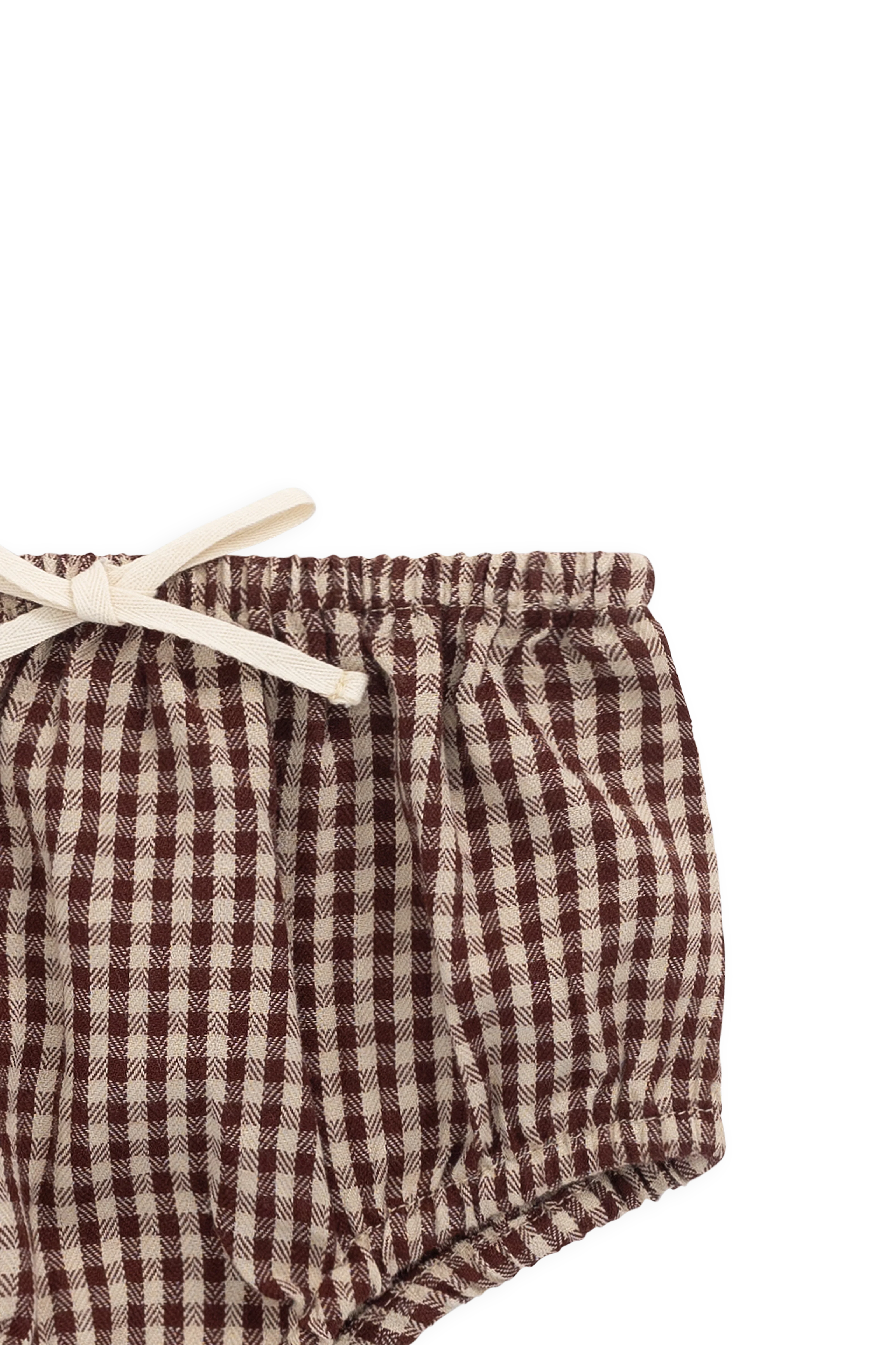 Organic Cotton Gabriel Bloomer-Cinnamon Gingham - Image 5
