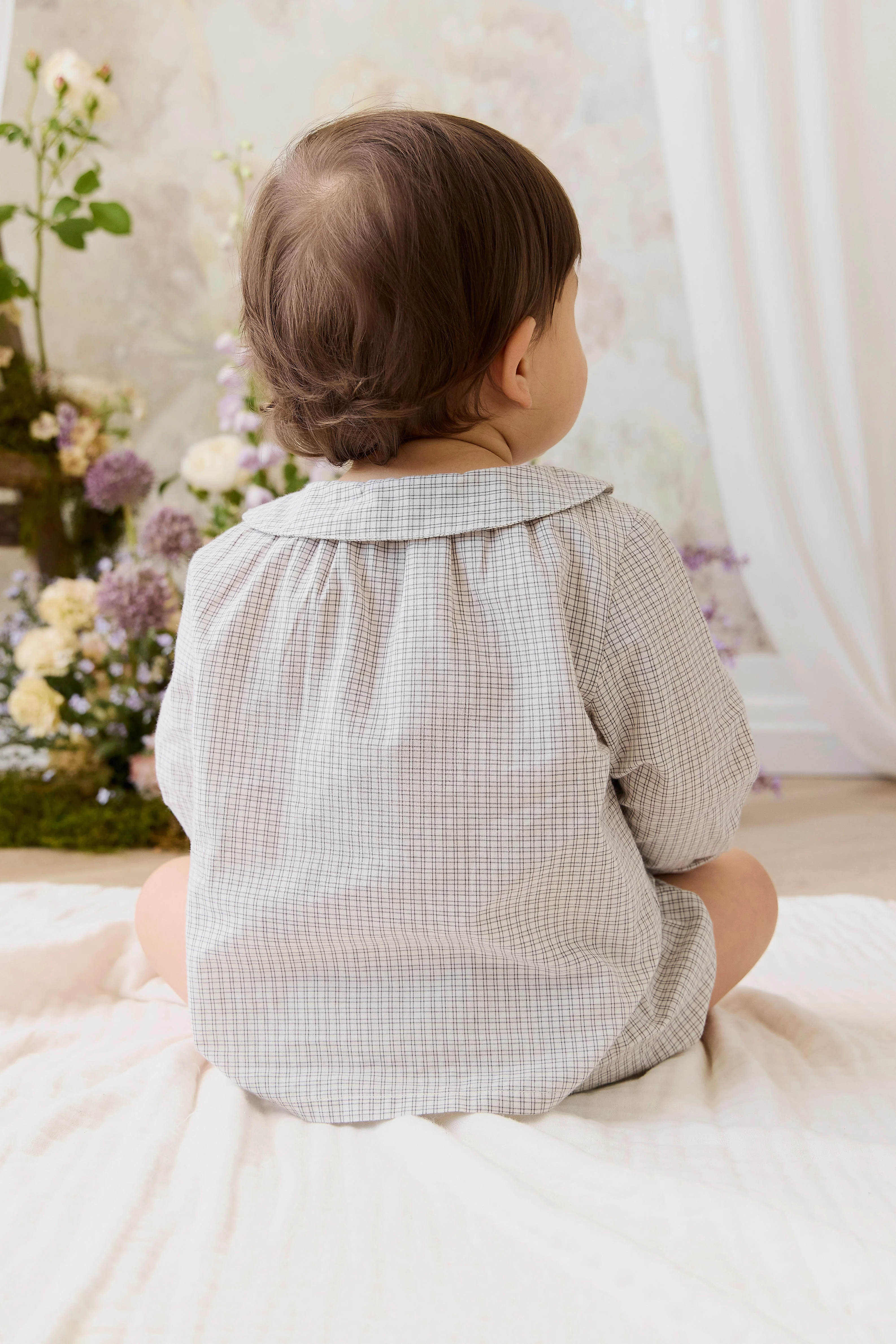 Organic Cotton Gabriel Top - Cloud Check - Image 5
