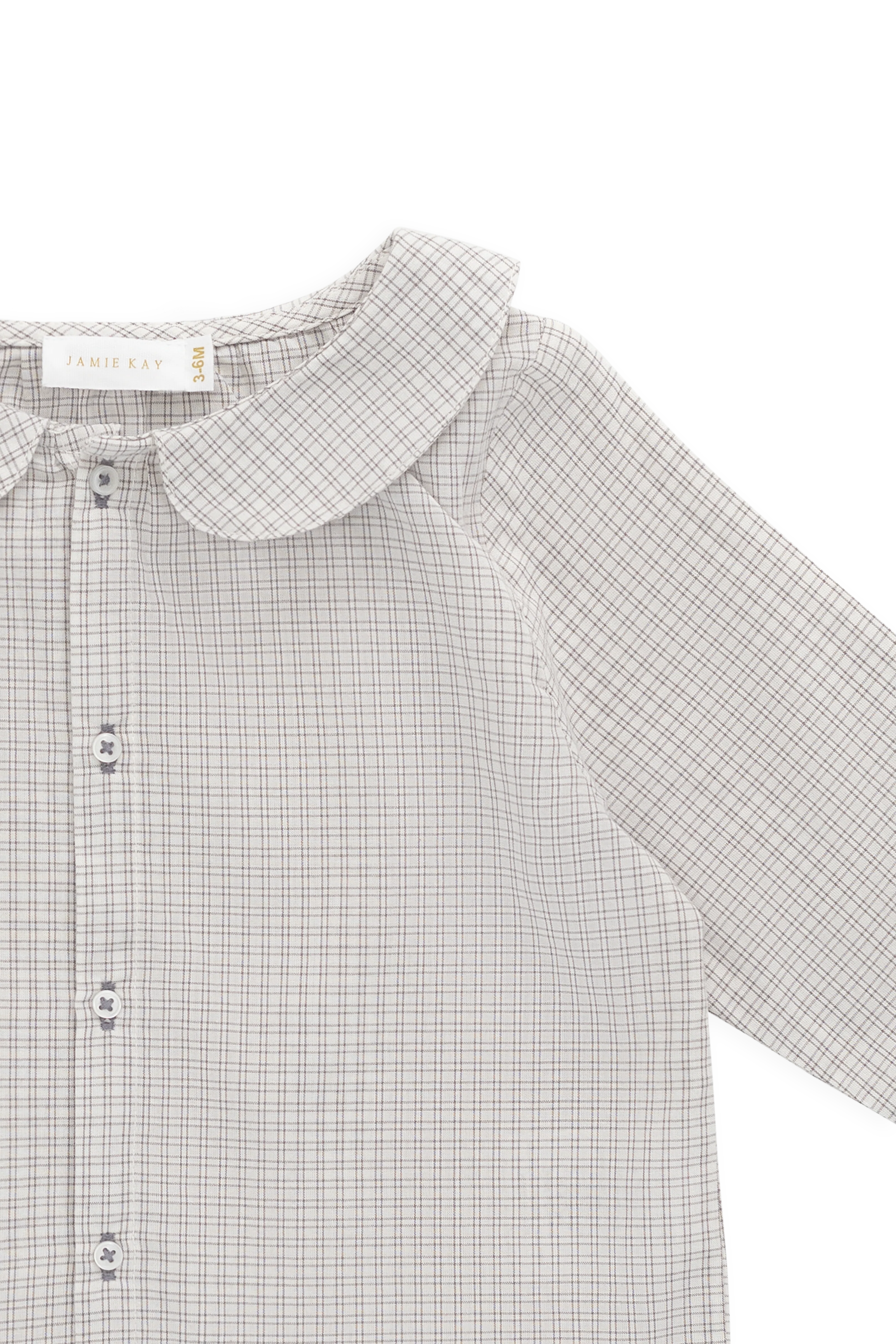 Organic Cotton Gabriel Top - Cloud Check - Image 6