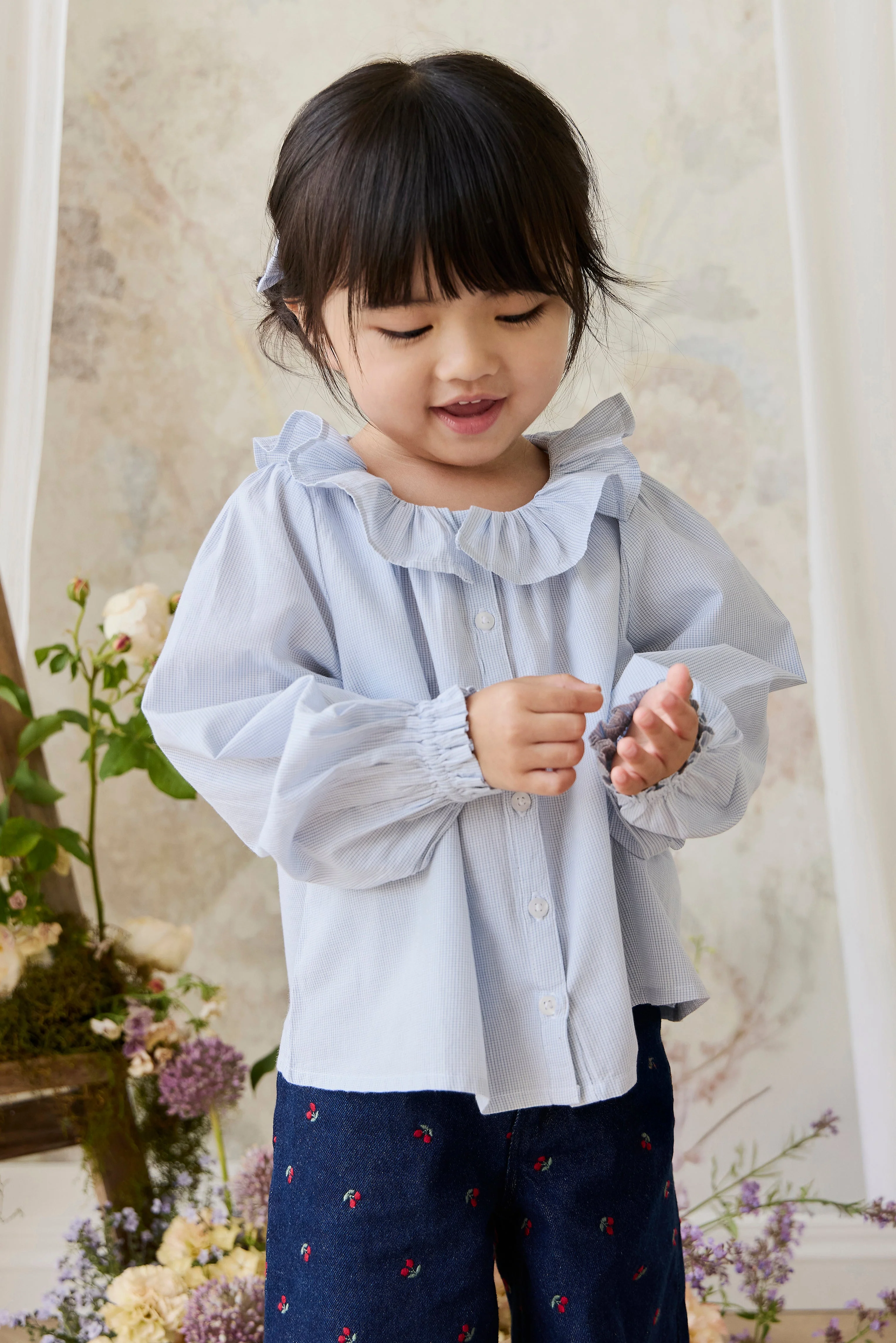 Organic Cotton Gaelle Top - Petite Check - Image 4