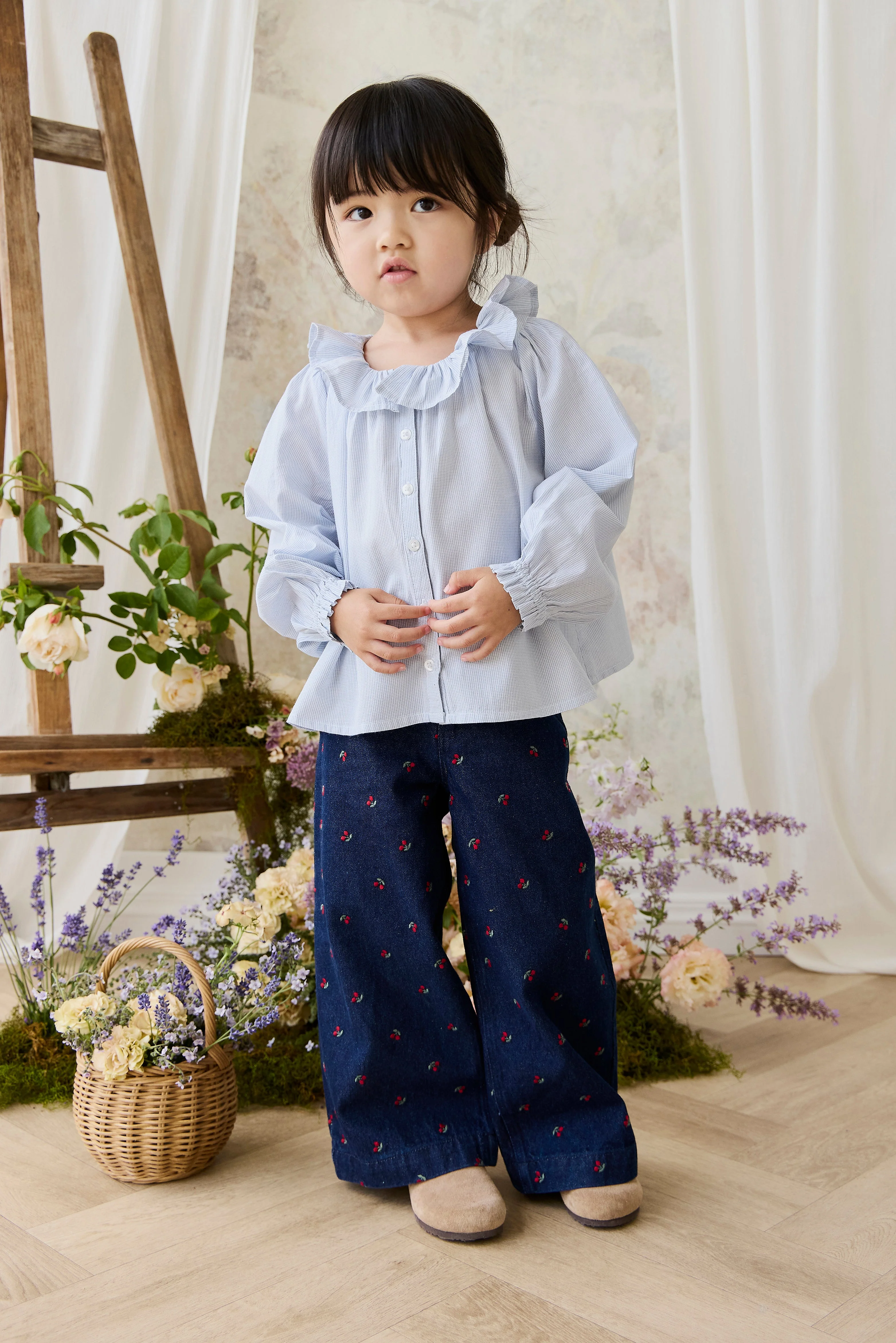Organic Cotton Gaelle Top - Petite Check - Image 5