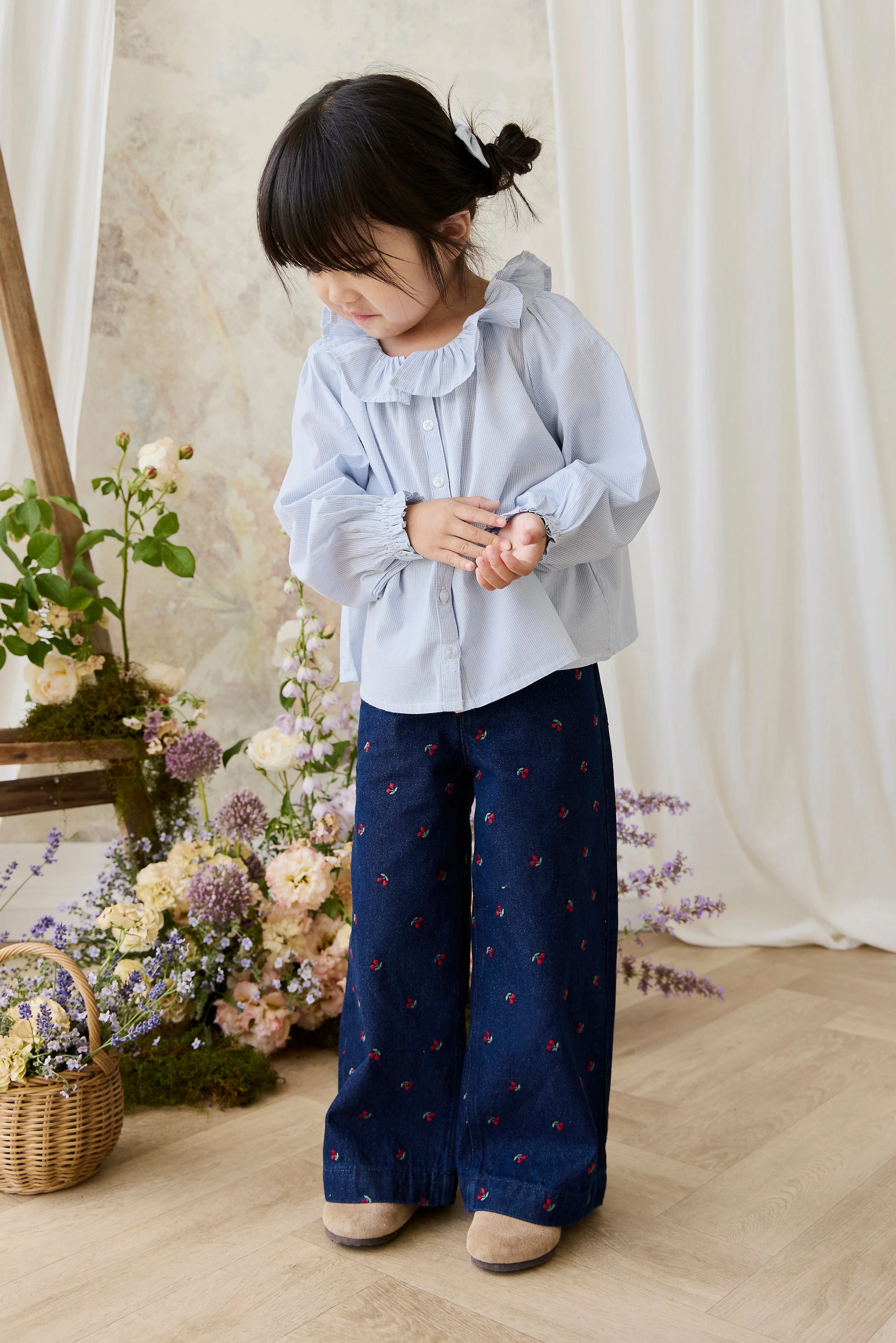 Organic Cotton Gaelle Top - Petite Check - Image 6