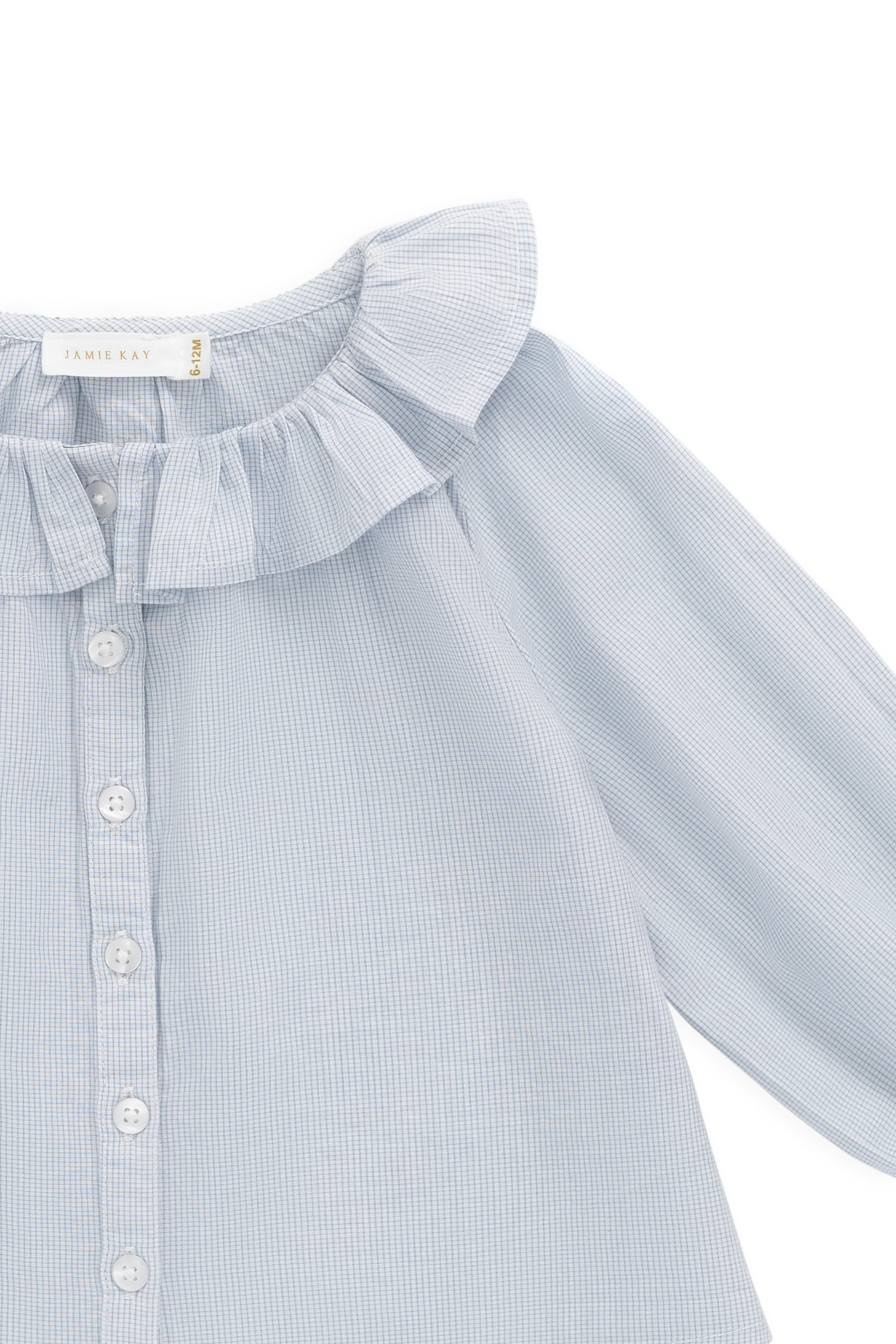 Organic Cotton Gaelle Top - Petite Check - Image 9