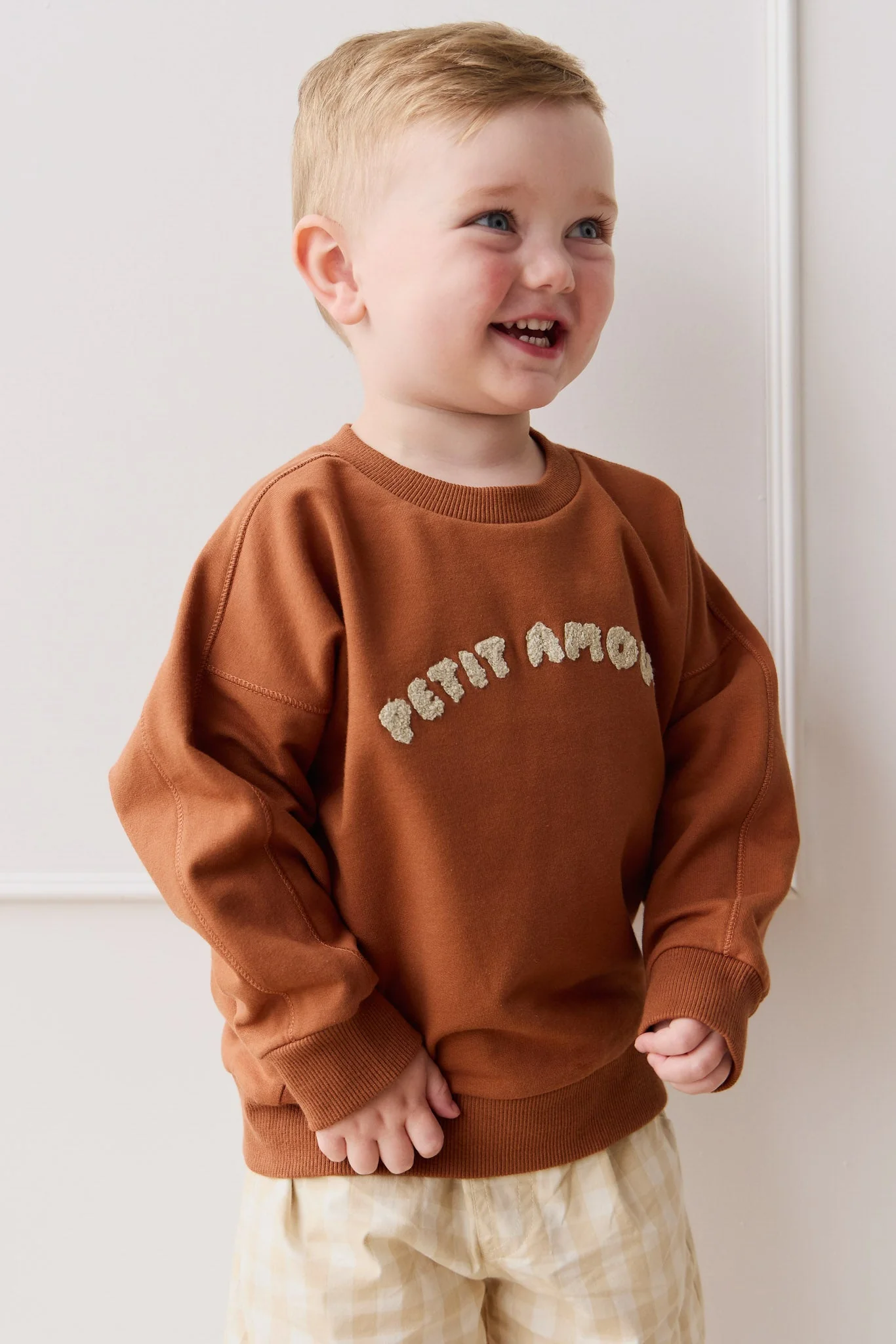 Organic Cotton Georgie Sweatshirt - Mon Petite Amour Ginger - Image 4