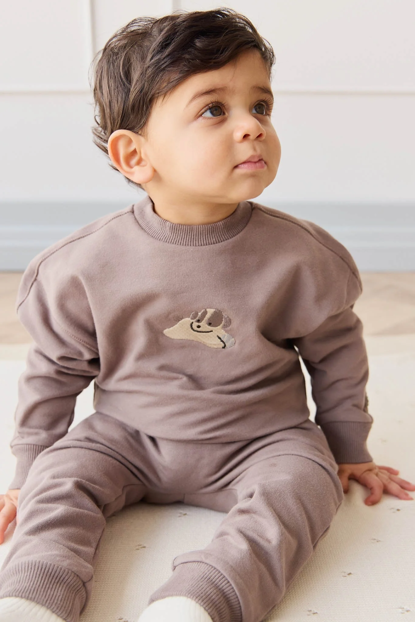 Organic Cotton Georgie Sweatshirt - Tweed Sasha Puppy - Image 3