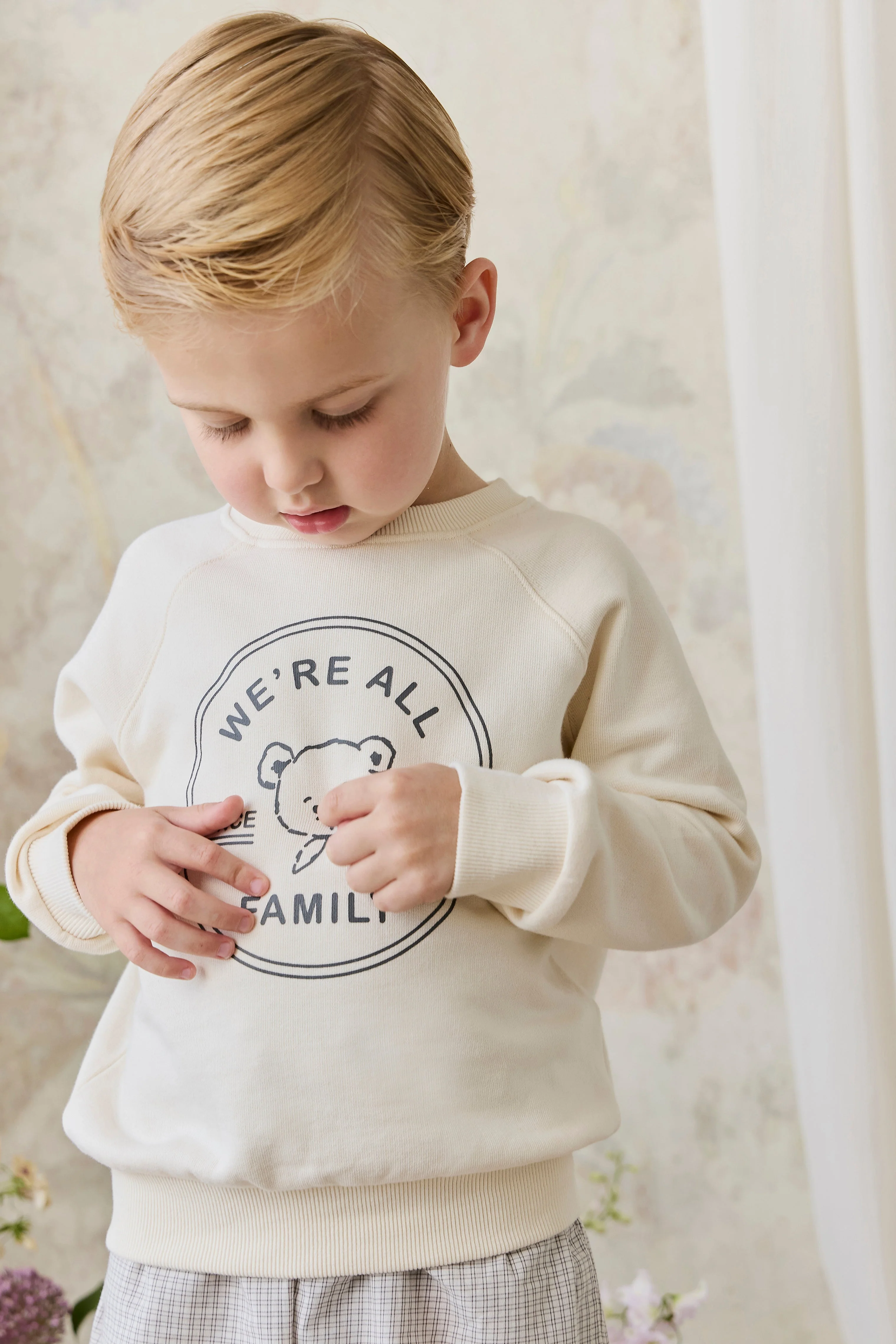 Organic Cotton Hayes Sweatshirt - We're All Family Cloud - Image 3