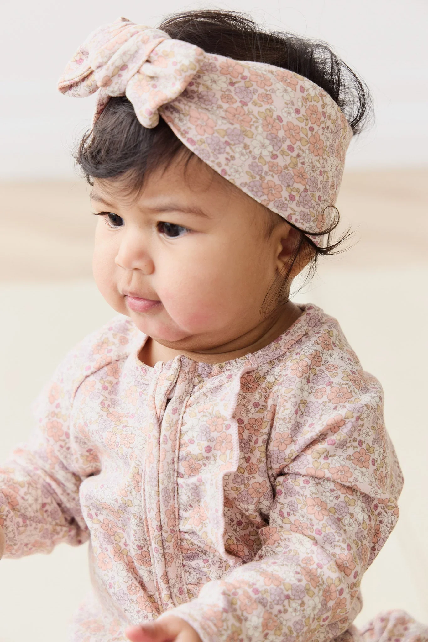 Organic Cotton Headband - Chloe Mauve - Image 3