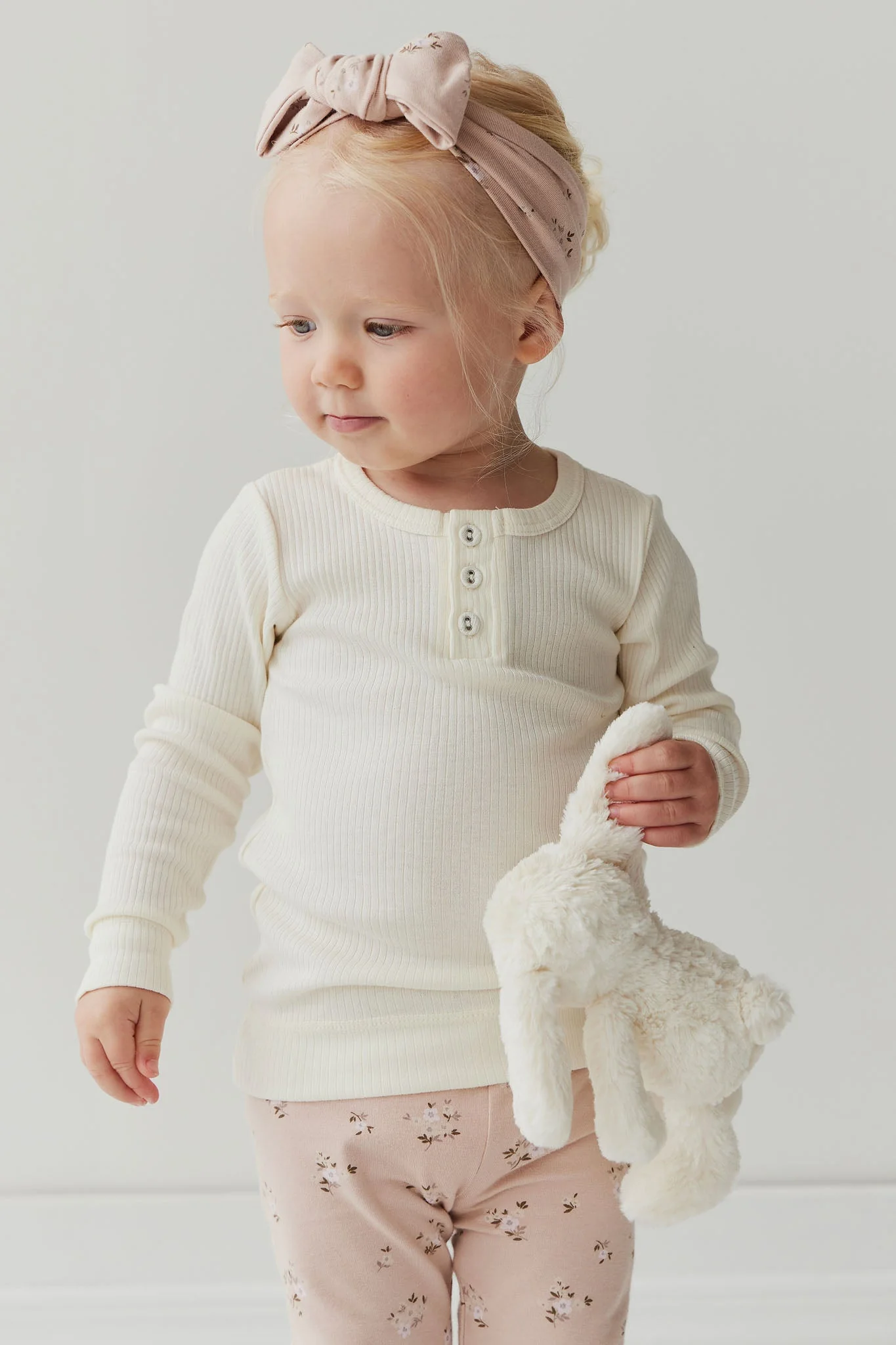 Organic Cotton Headband - Goldie Bouquet Rose - Image 2