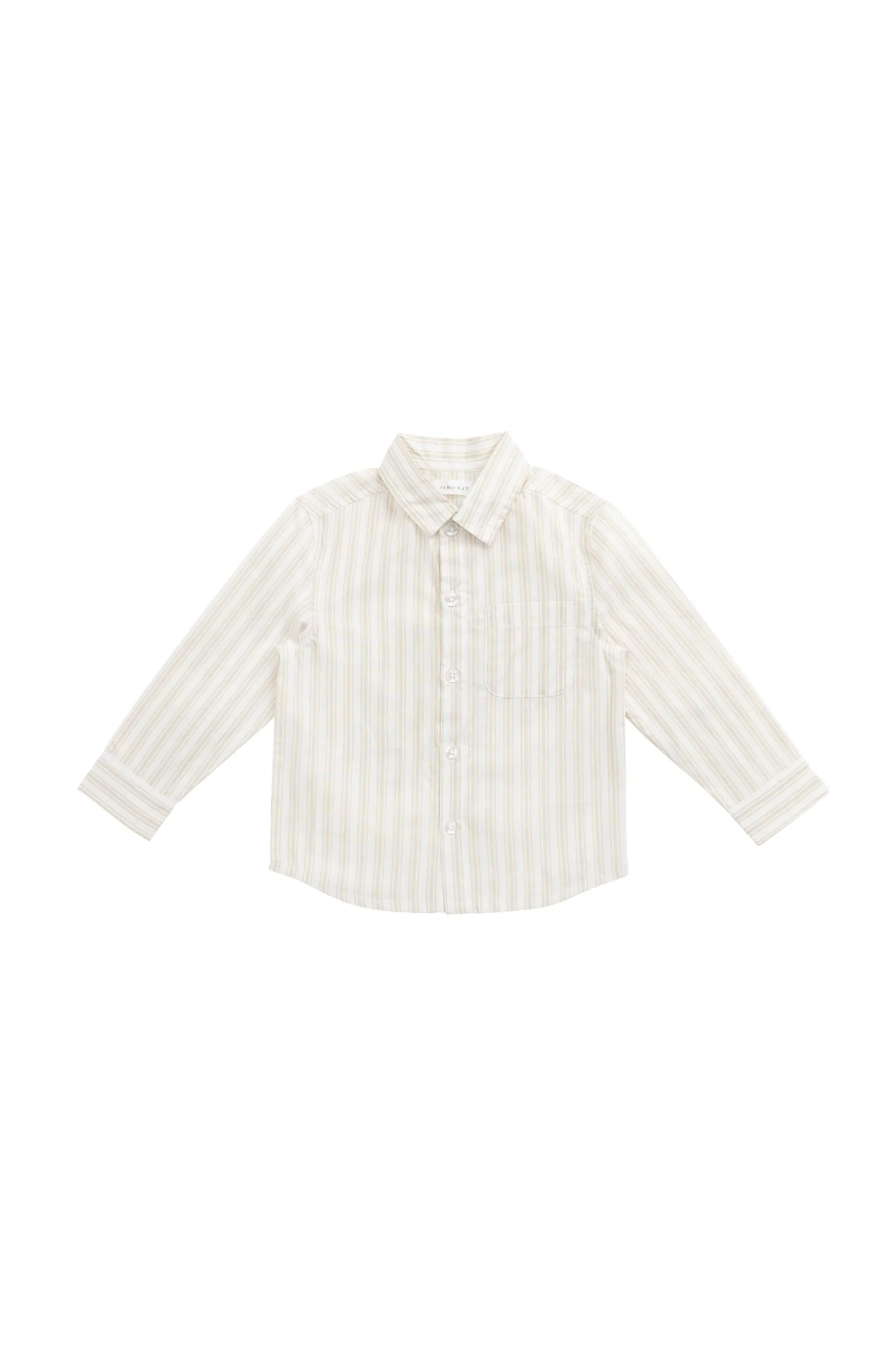 Organic Cotton Isaiah Shirt - Variegated Stripe Foam - Image 2