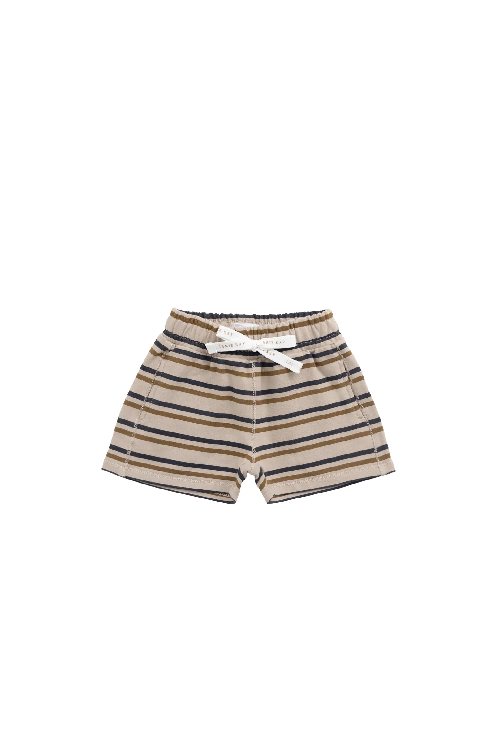 Organic Cotton Jalen Short - Raynor Stripe Pale Khaki - Image 2