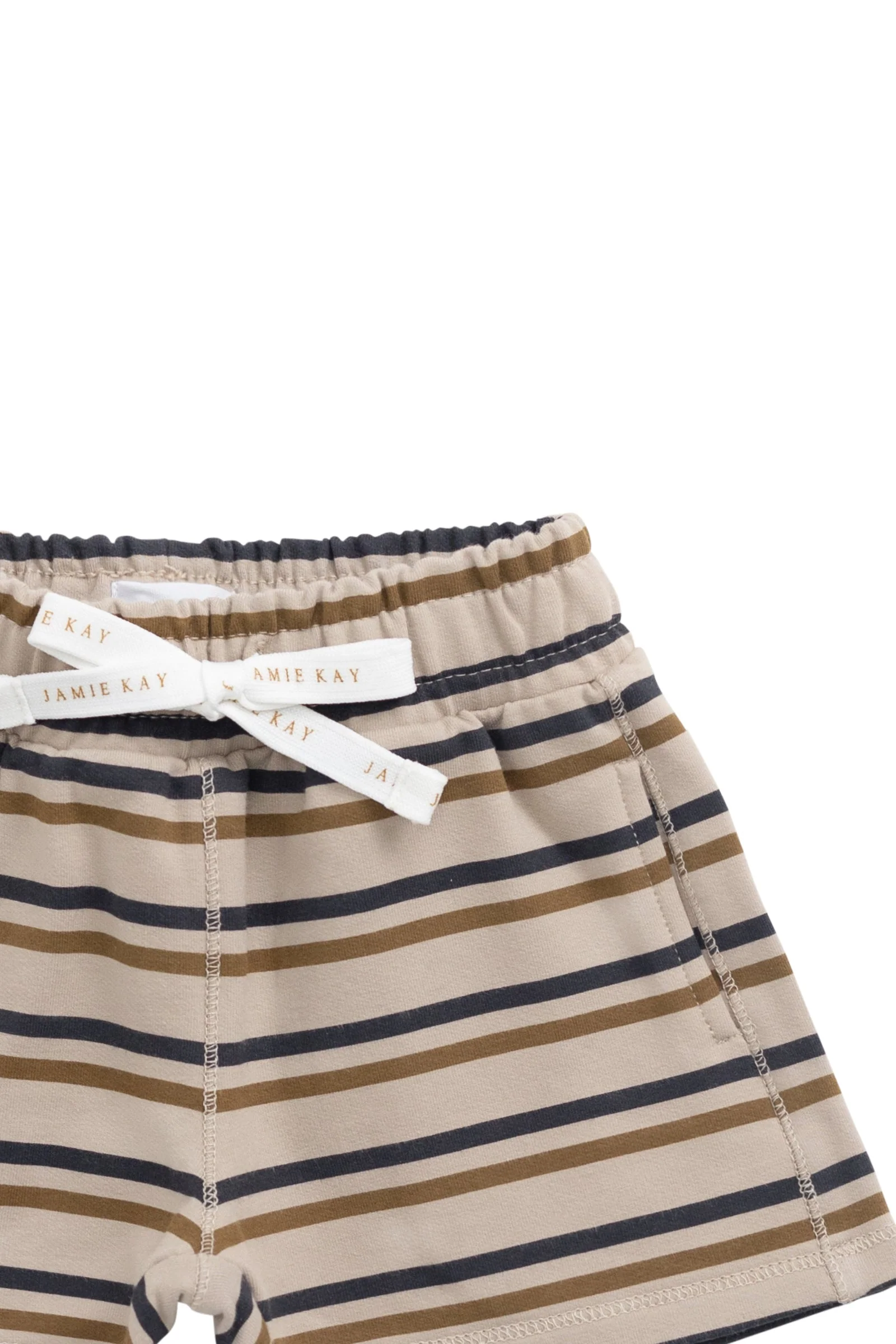 Organic Cotton Jalen Short - Raynor Stripe Pale Khaki - Image 7