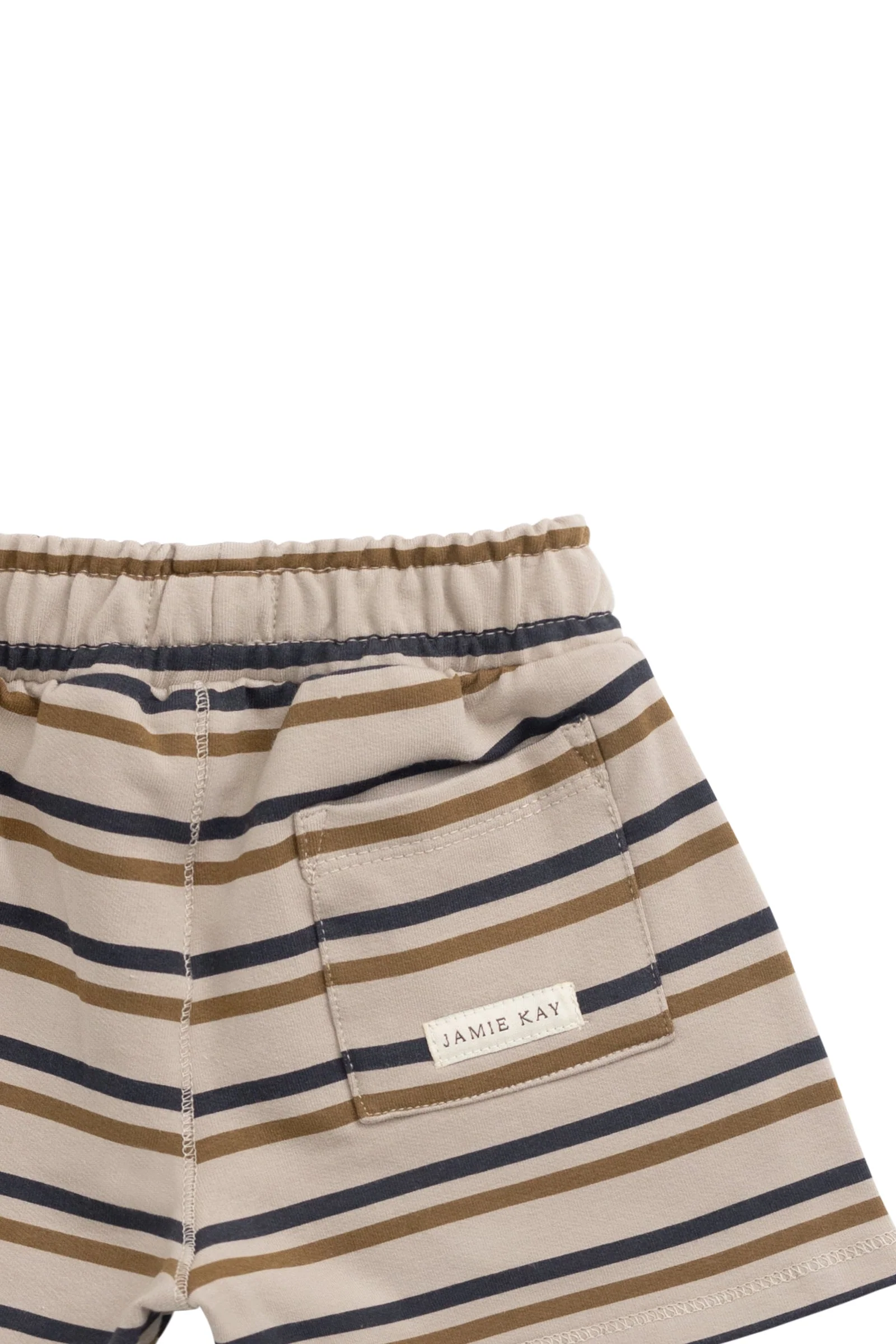 Organic Cotton Jalen Short - Raynor Stripe Pale Khaki - Image 8