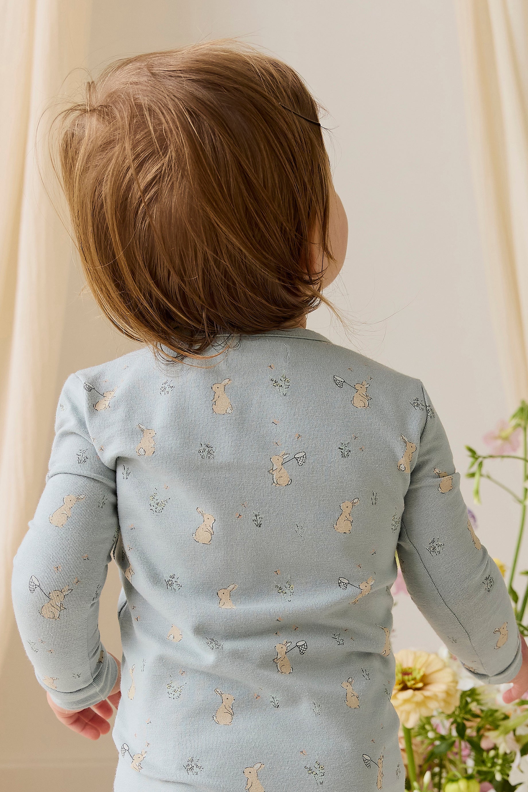 Organic Cotton Jude Onepiece-Lapin Jardin Blue - Image 4