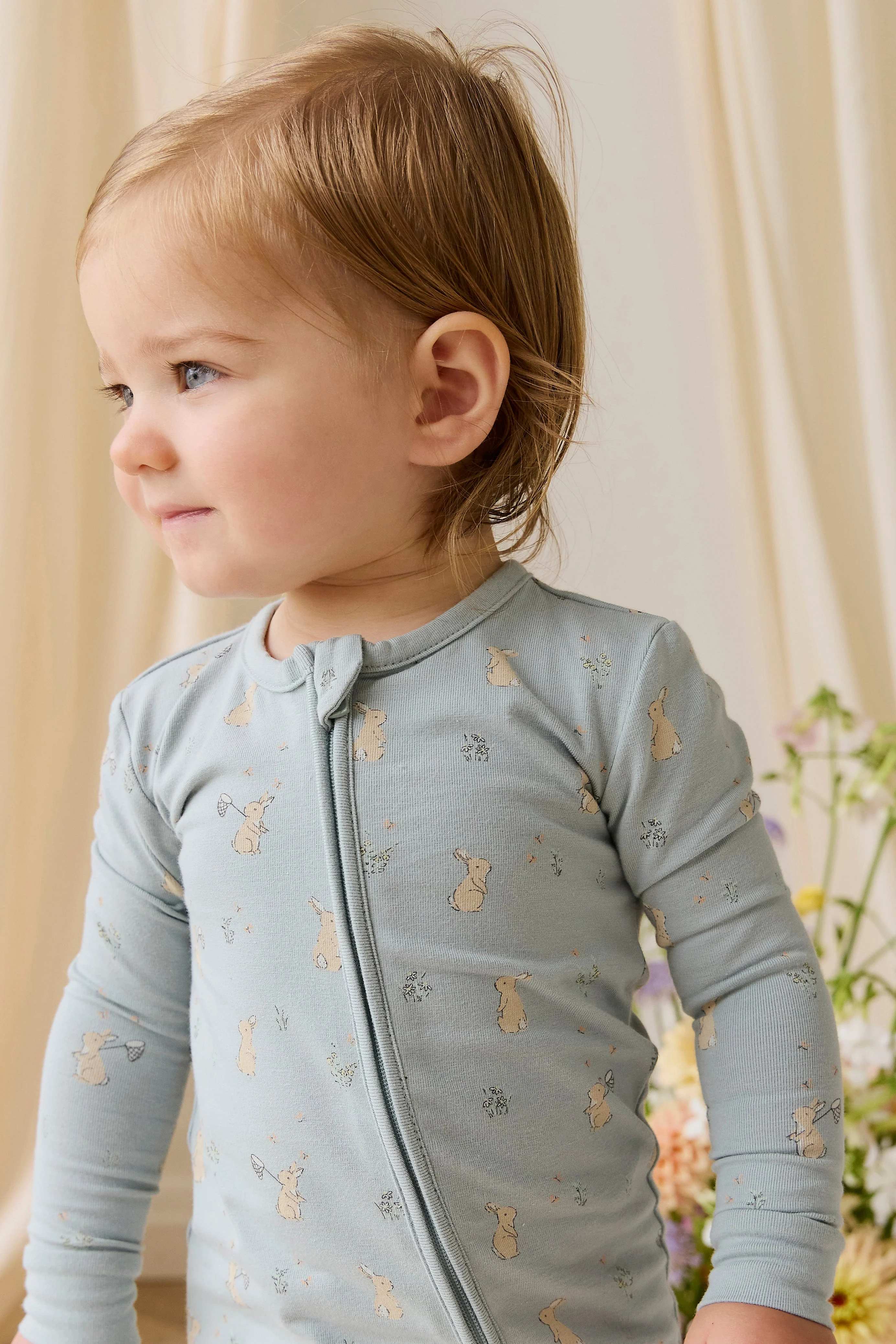 Organic Cotton Jude Onepiece-Lapin Jardin Blue - Image 6