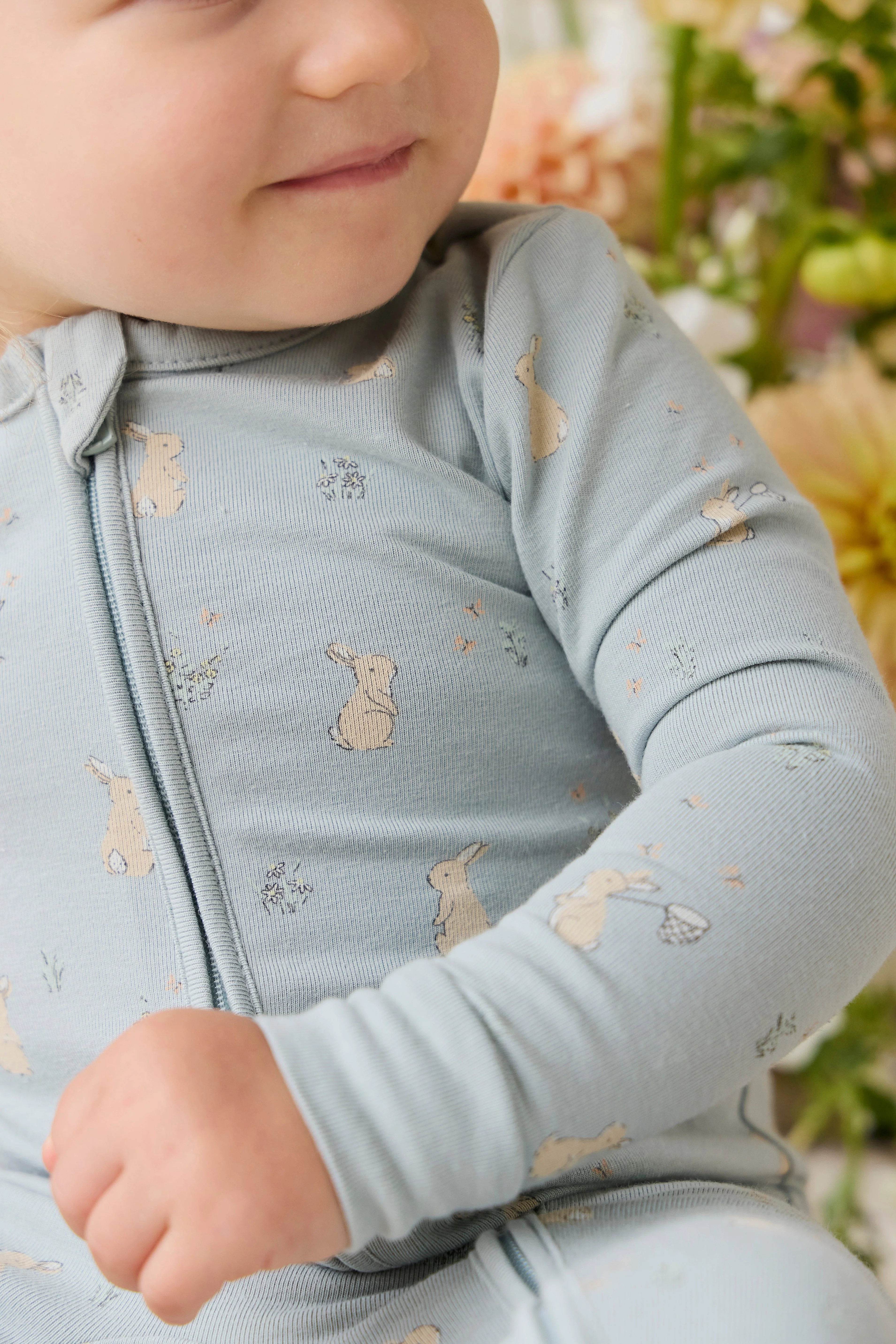 Organic Cotton Jude Onepiece-Lapin Jardin Blue - Image 7