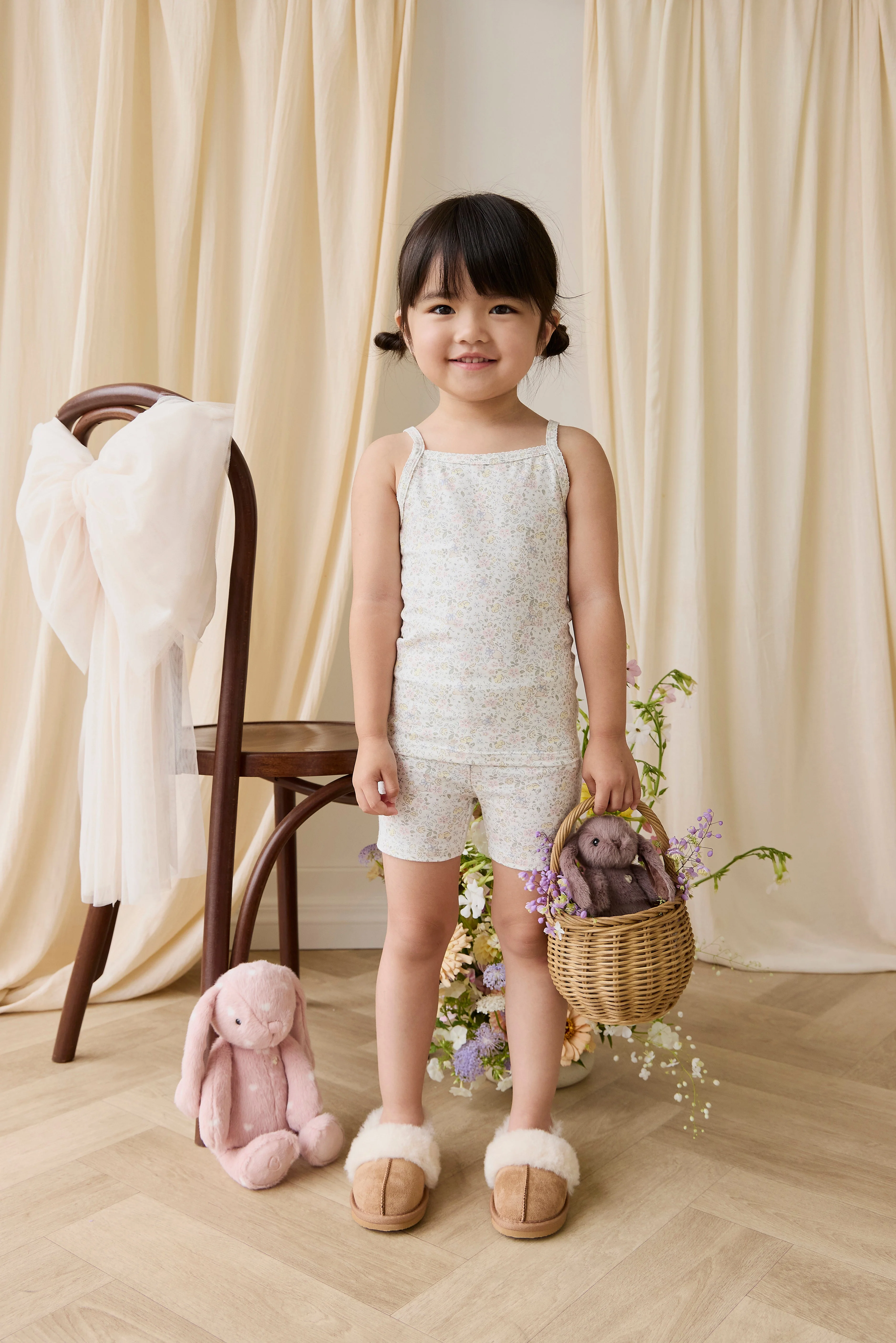Organic Cotton Jude Singlet Pyjama Set-Cottage Garden - Image 5