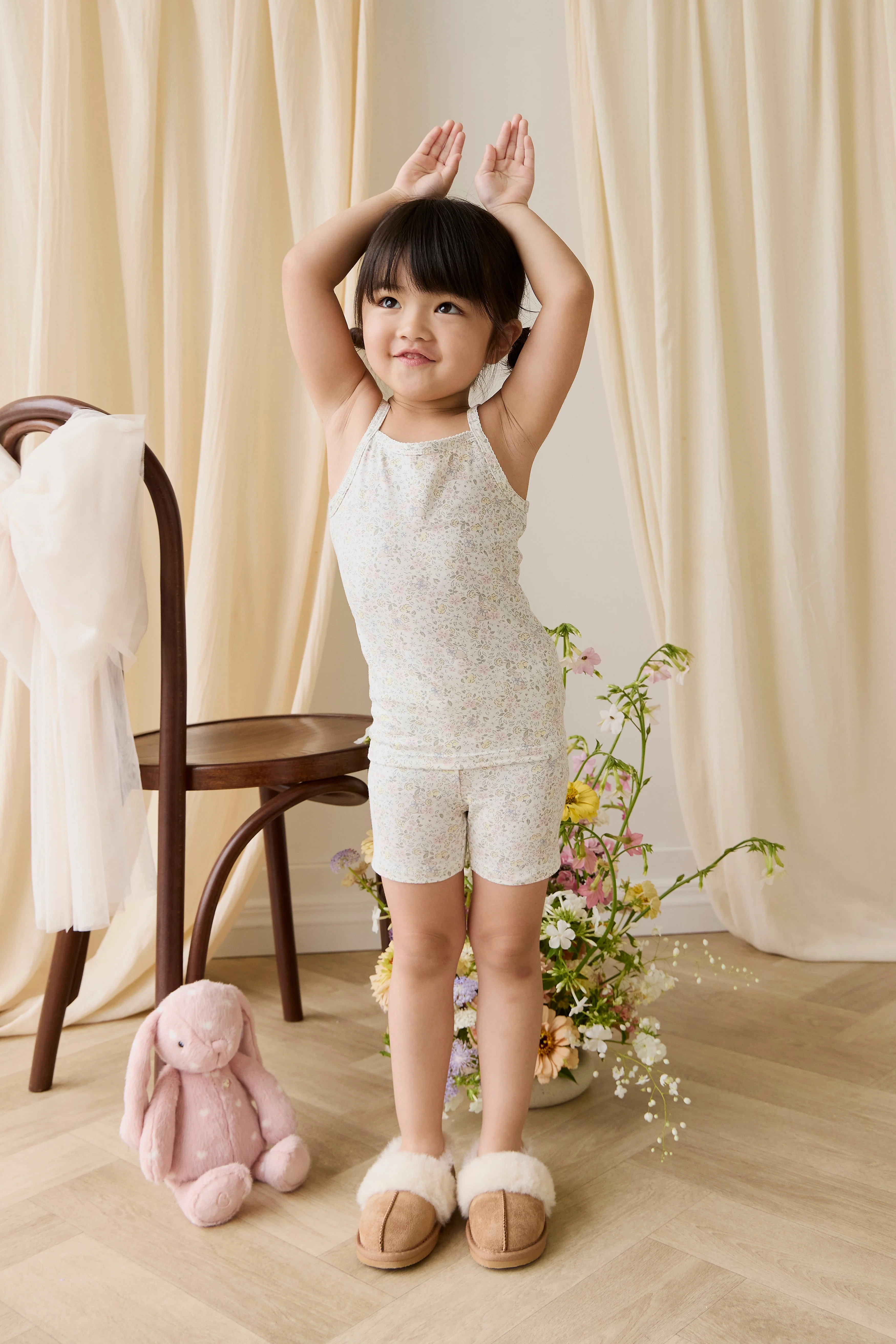 Organic Cotton Jude Singlet Pyjama Set-Cottage Garden - Image 7