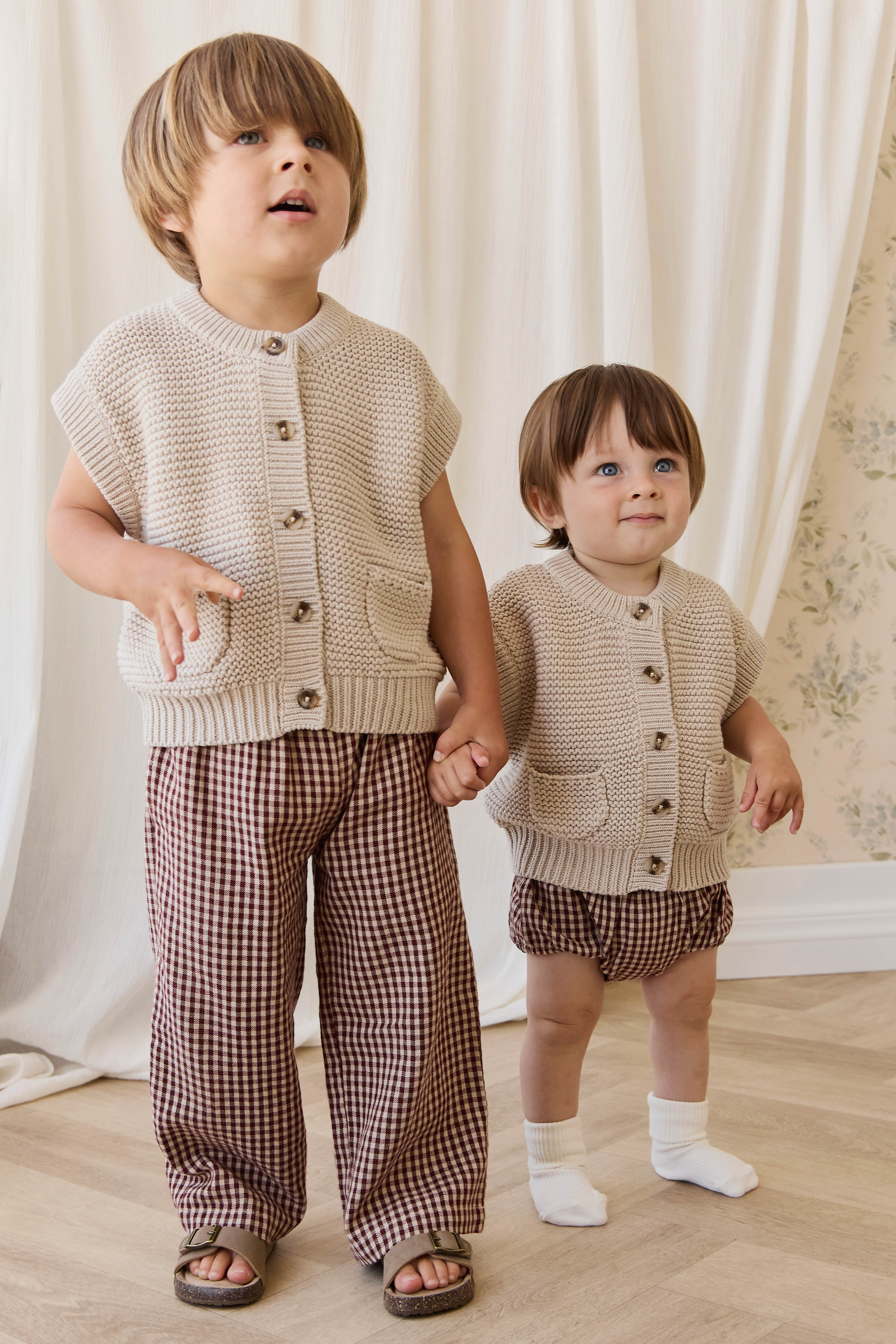 Organic Cotton Kenji Pant-Cinnamon Gingham - Image 6