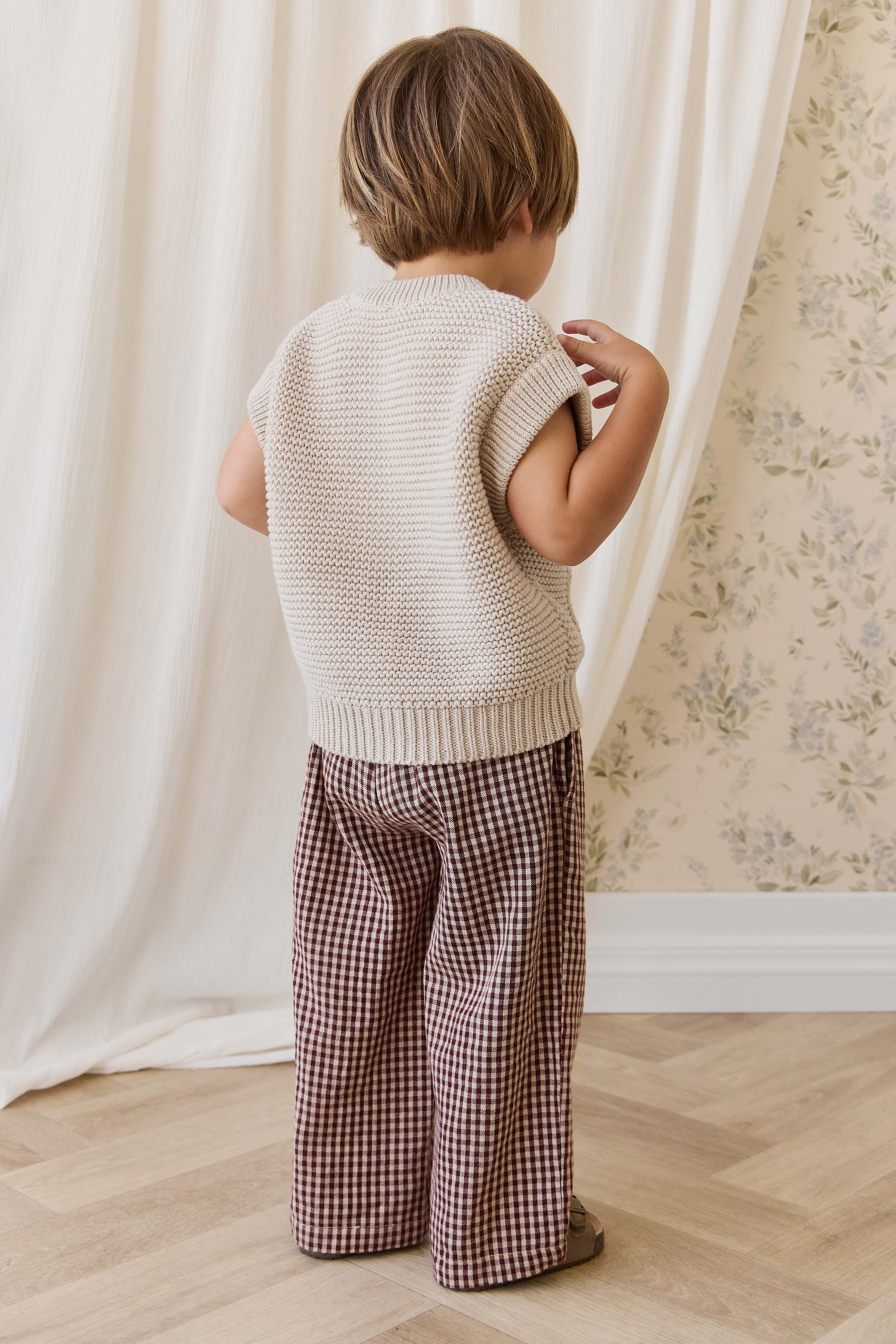 Organic Cotton Kenji Pant-Cinnamon Gingham - Image 7
