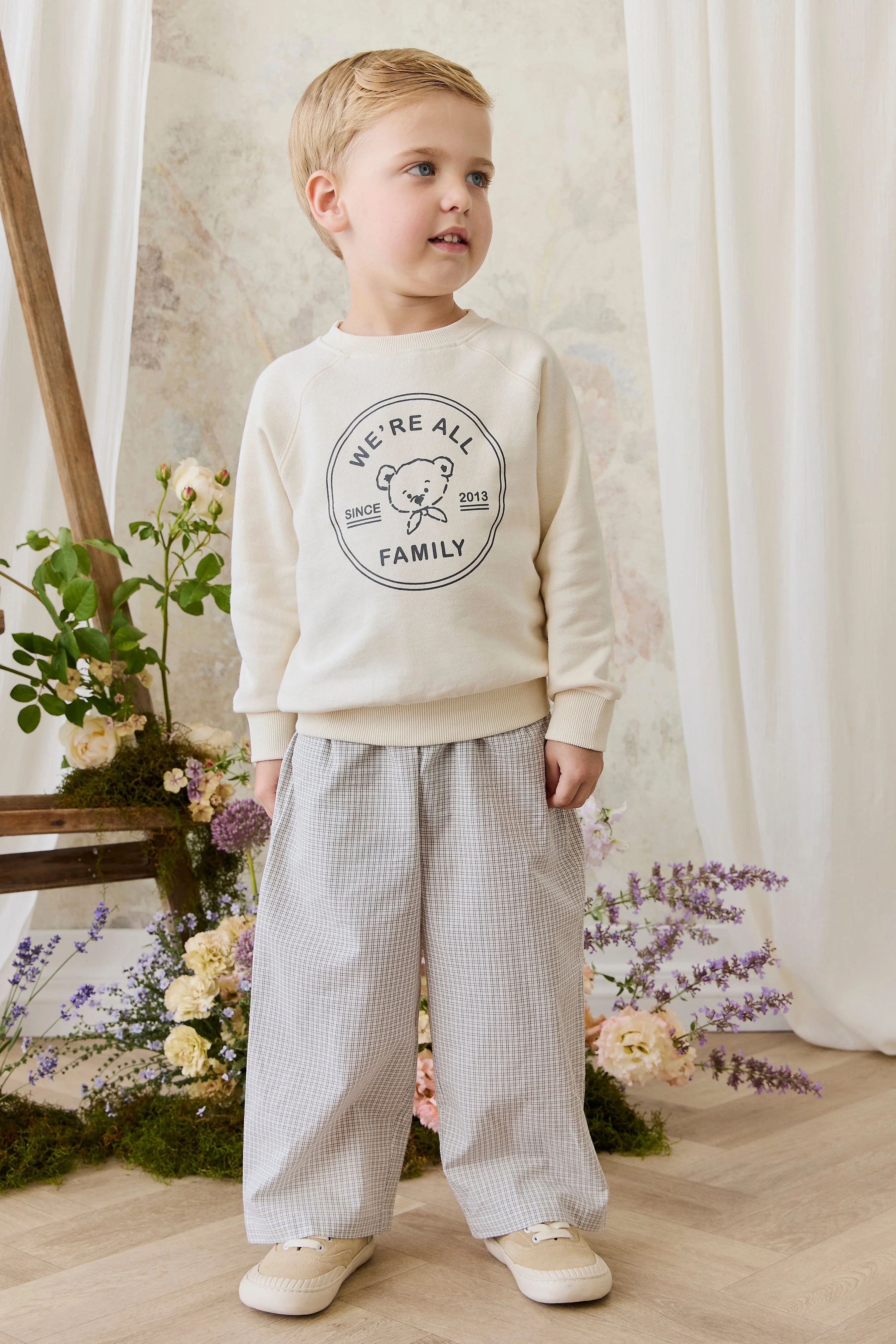 Organic Cotton Kenji Pant - Cloud Check - Image 5