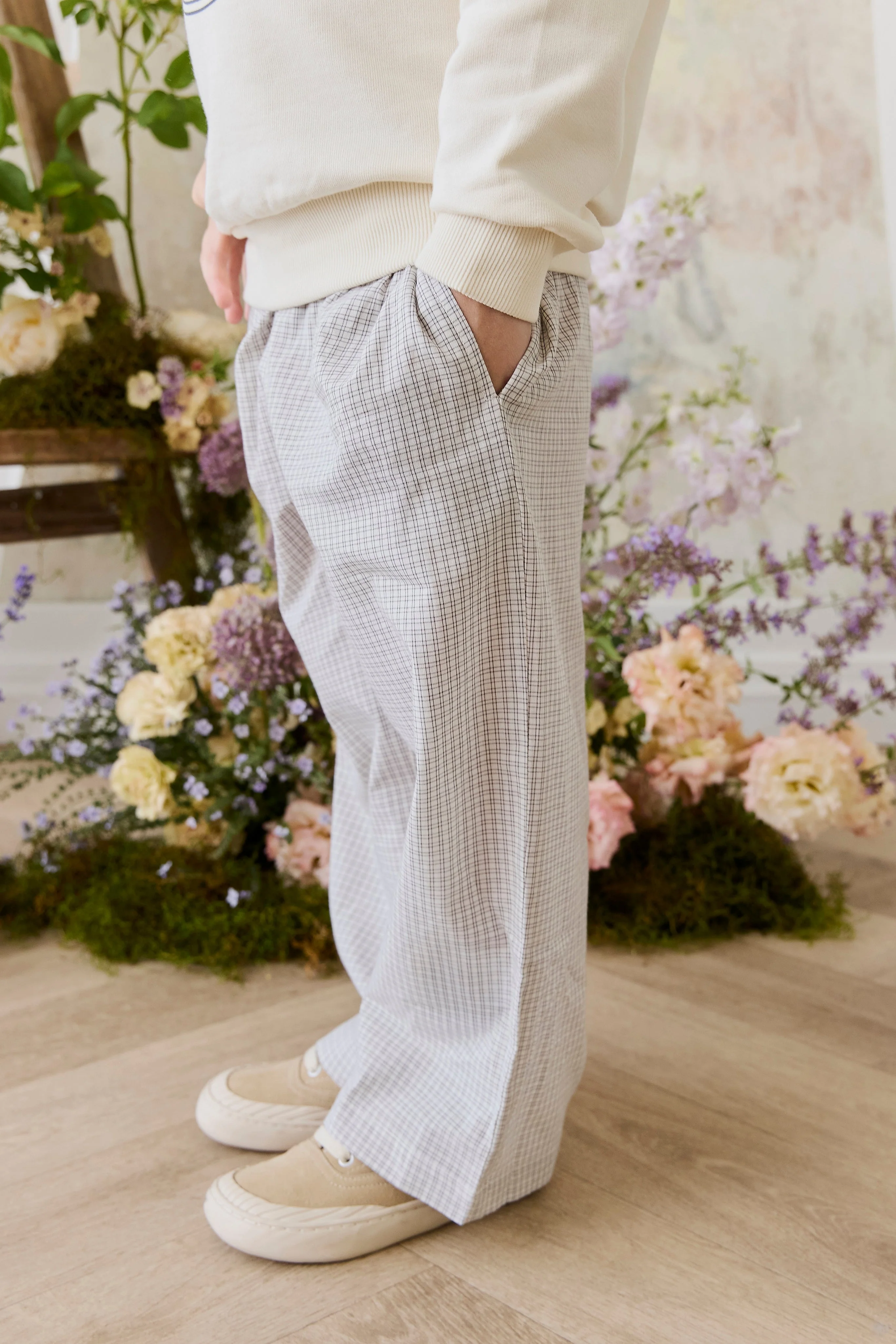 Organic Cotton Kenji Pant - Cloud Check - Image 6