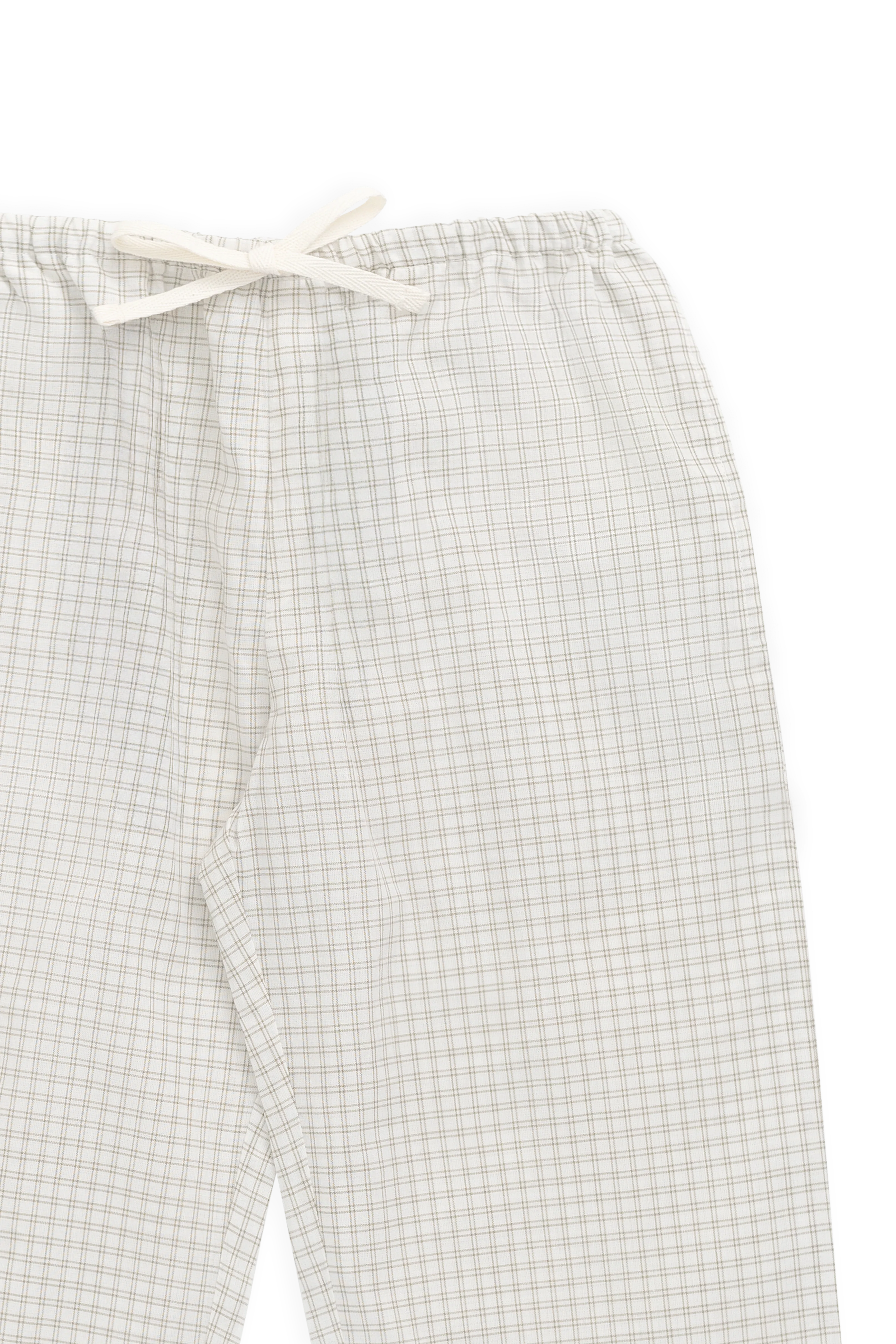Organic Cotton Kenji Pant-Double Windowpane Check Pecan - Image 8