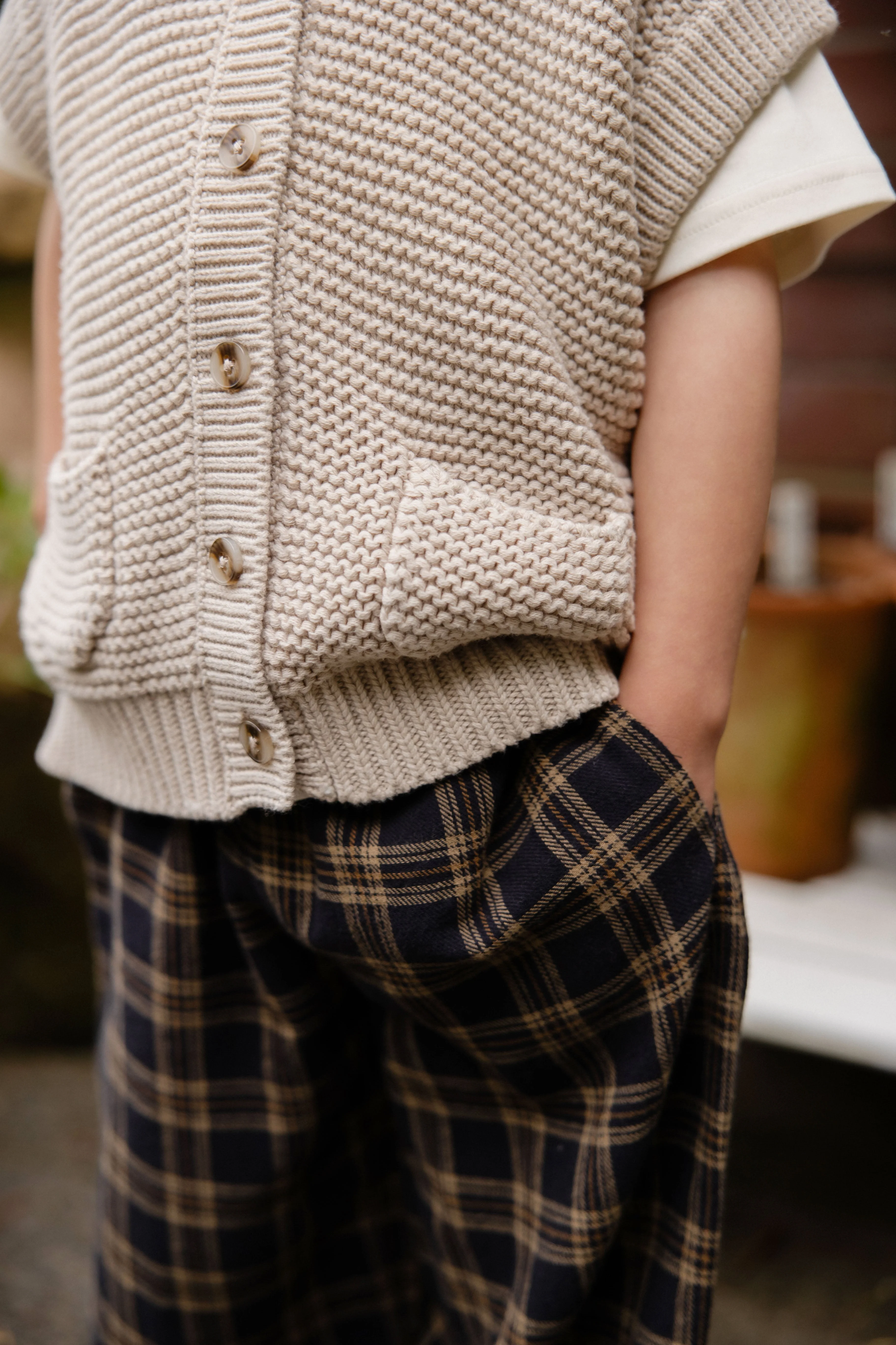 Organic Cotton Kenji Pant-Woodland Check - Image 7