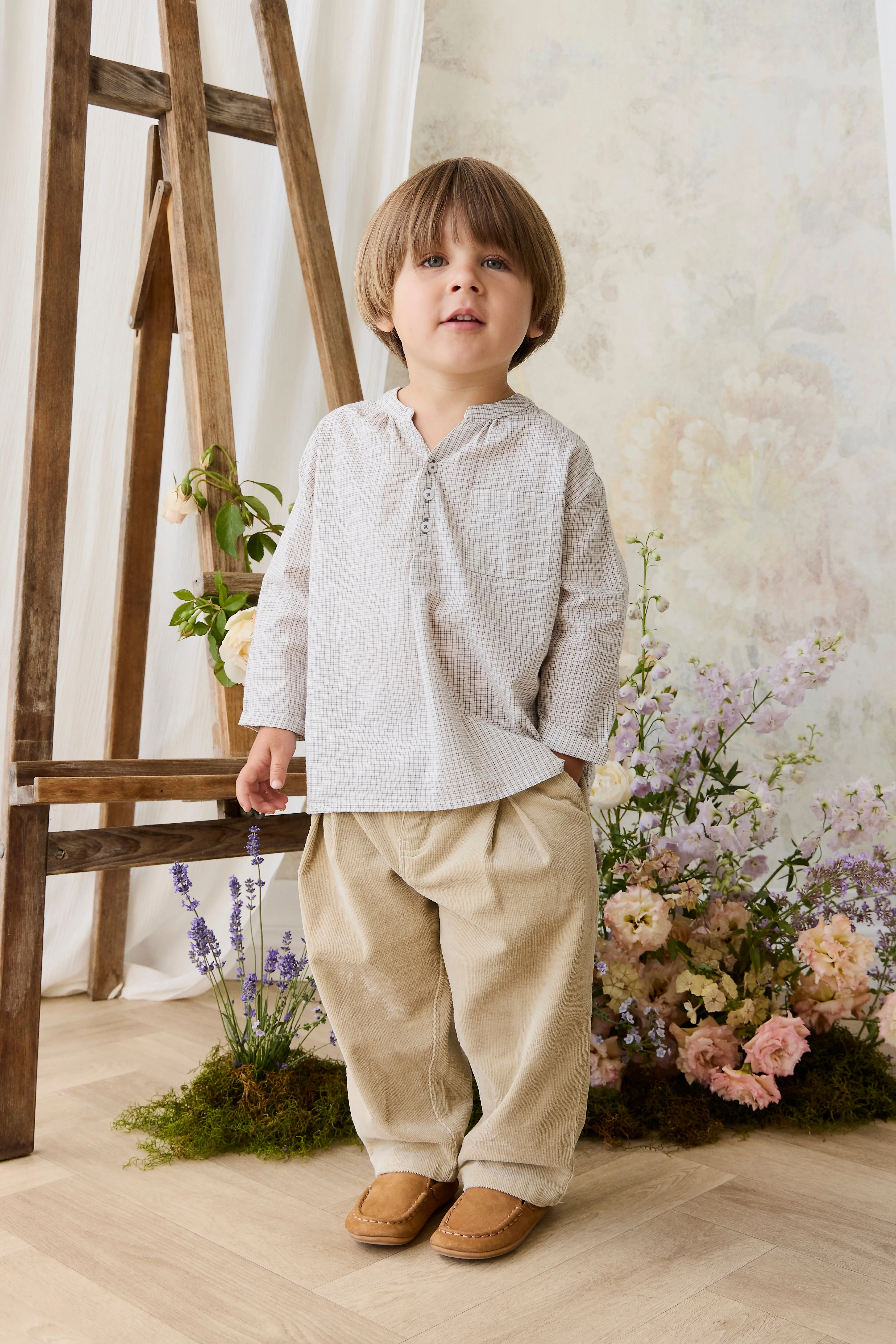 Organic Cotton Kenji Top - Cloud check - Image 3