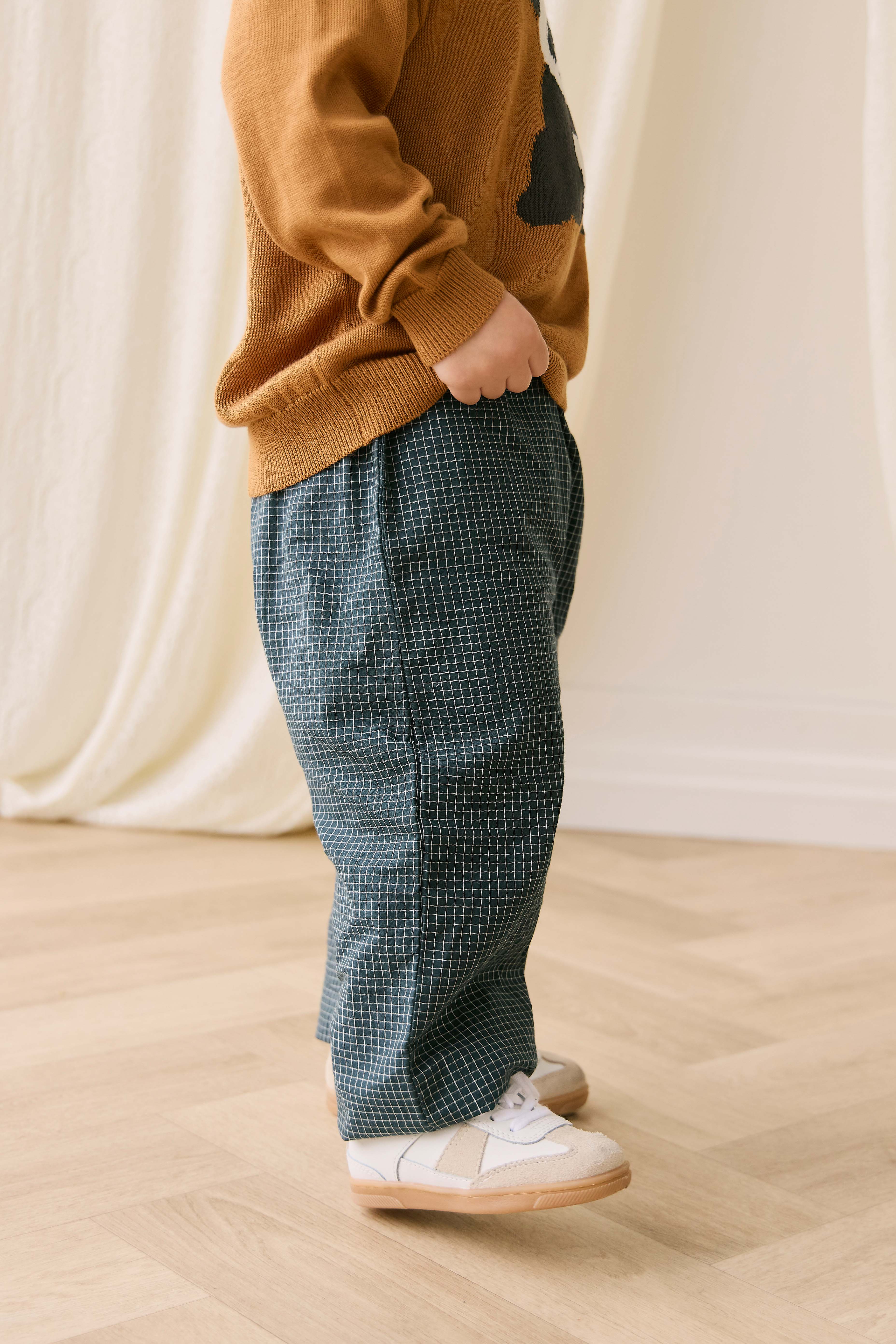 Organic Cotton Kingston Pant - Forest Grid - Image 3