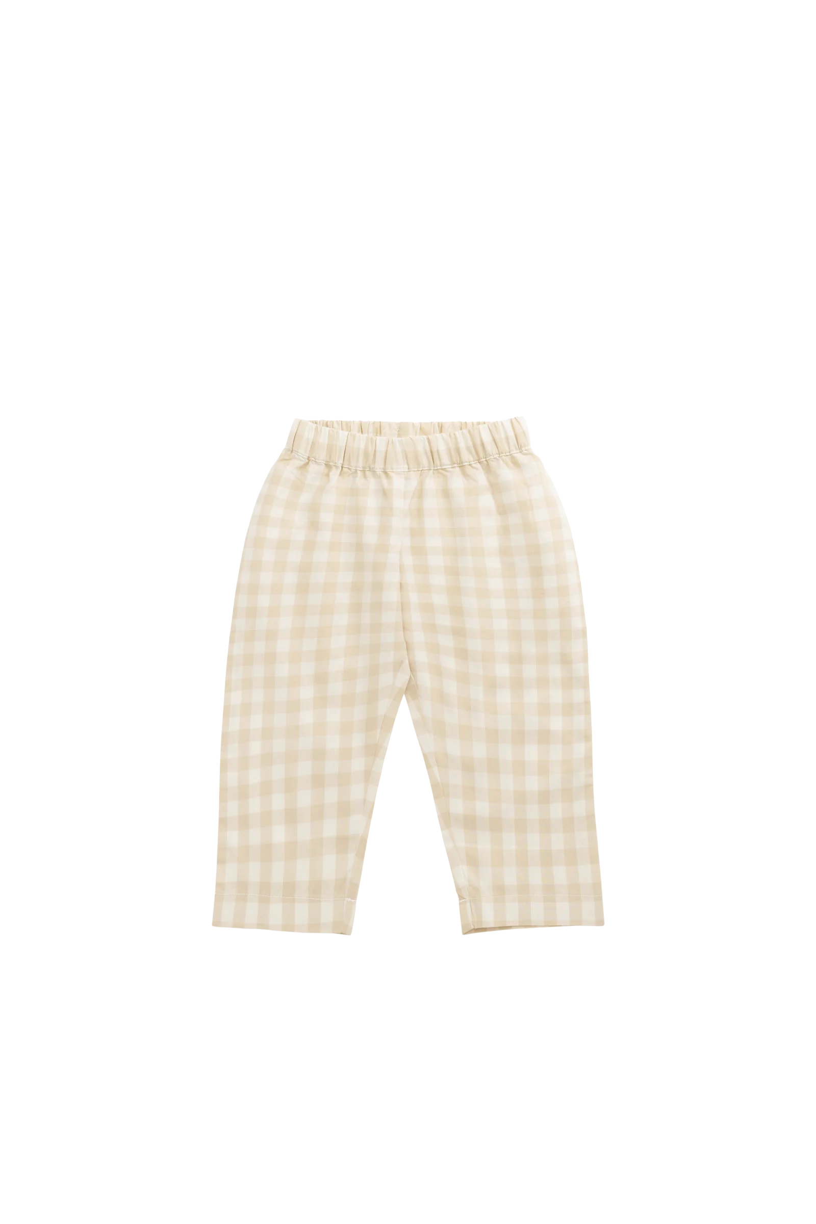 Organic Cotton Kingston Pant - Gingham Pale Khaki - Image 2