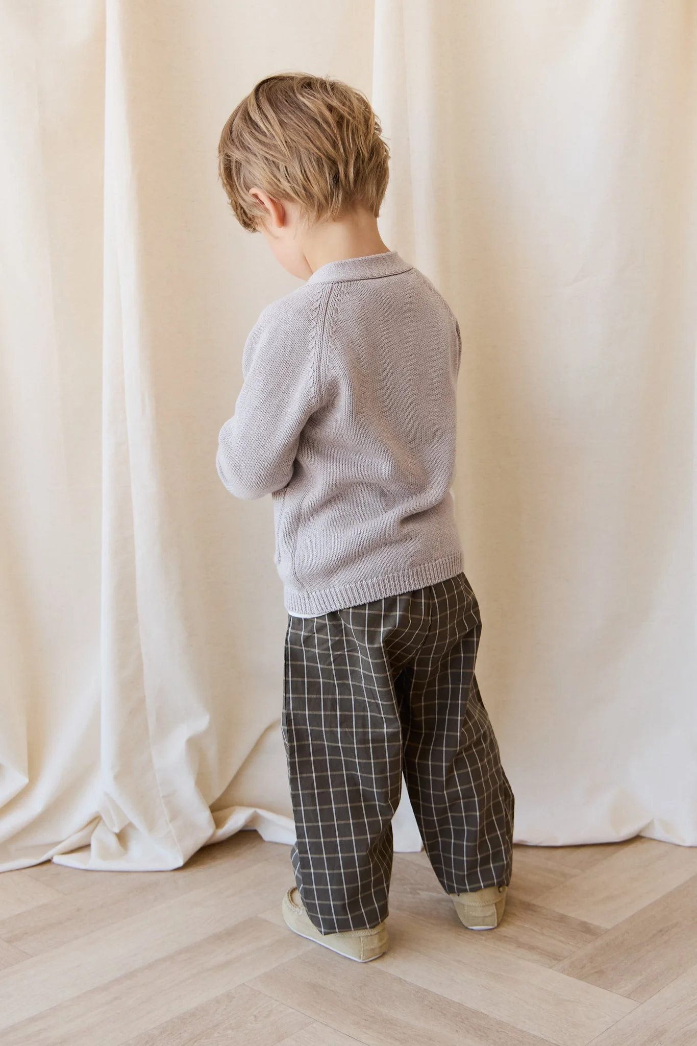 Organic Cotton Kingston Pant - Variegated Grid Tarmac - Image 4