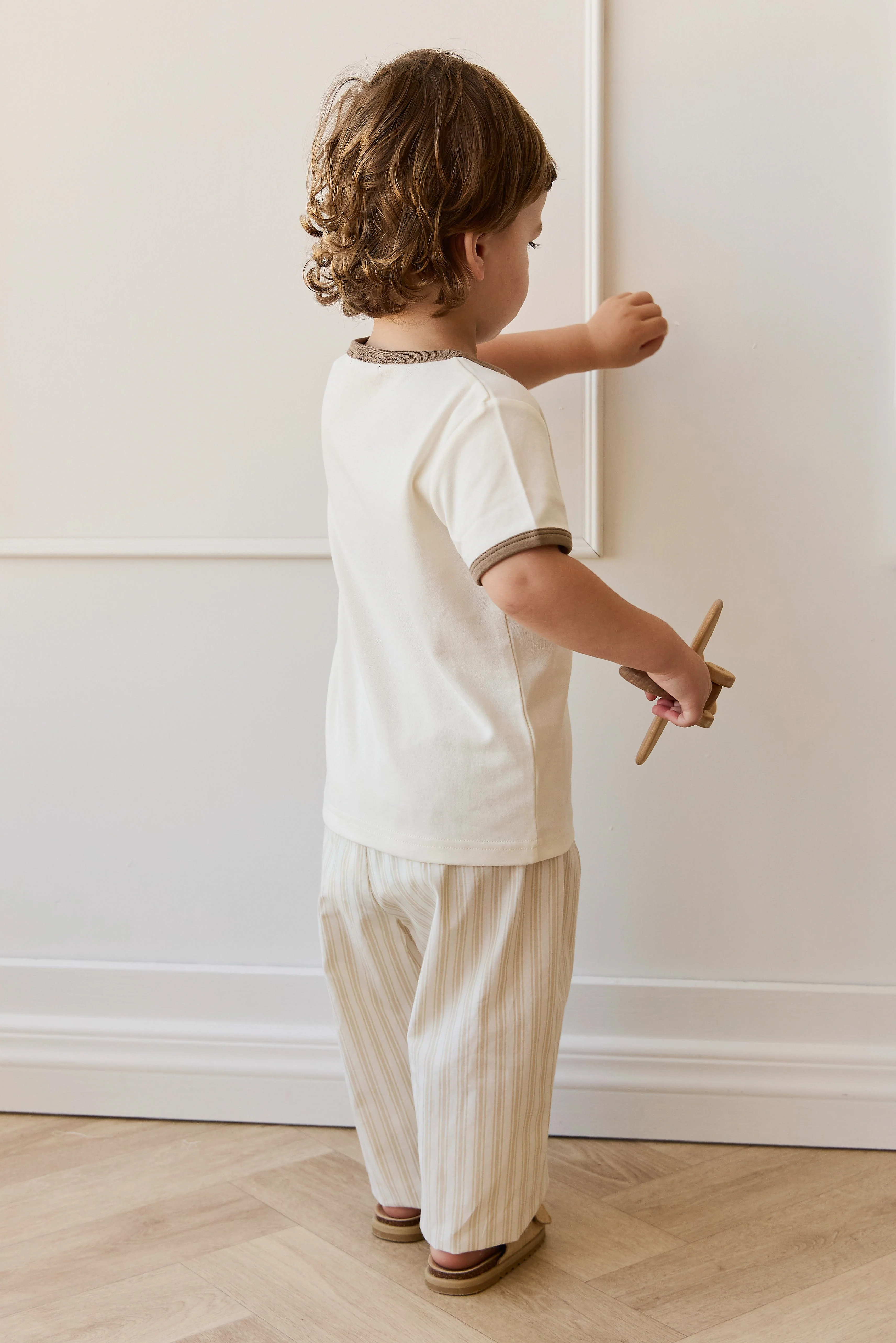 Organic Cotton Kingston Pant - Variegated Stripe Foam - Image 3