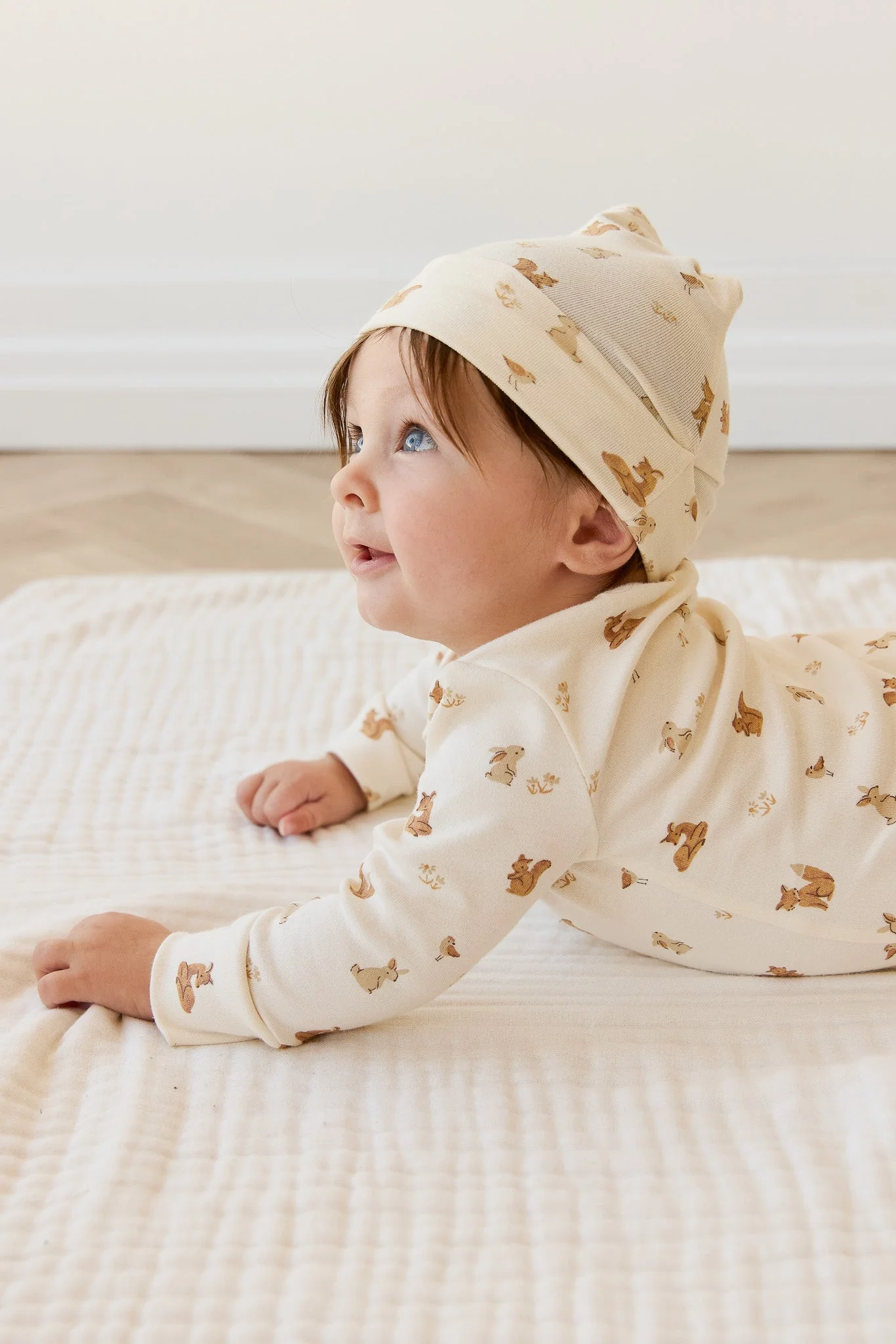 Organic Cotton Knot Beanie - Forest Friends - Image 3