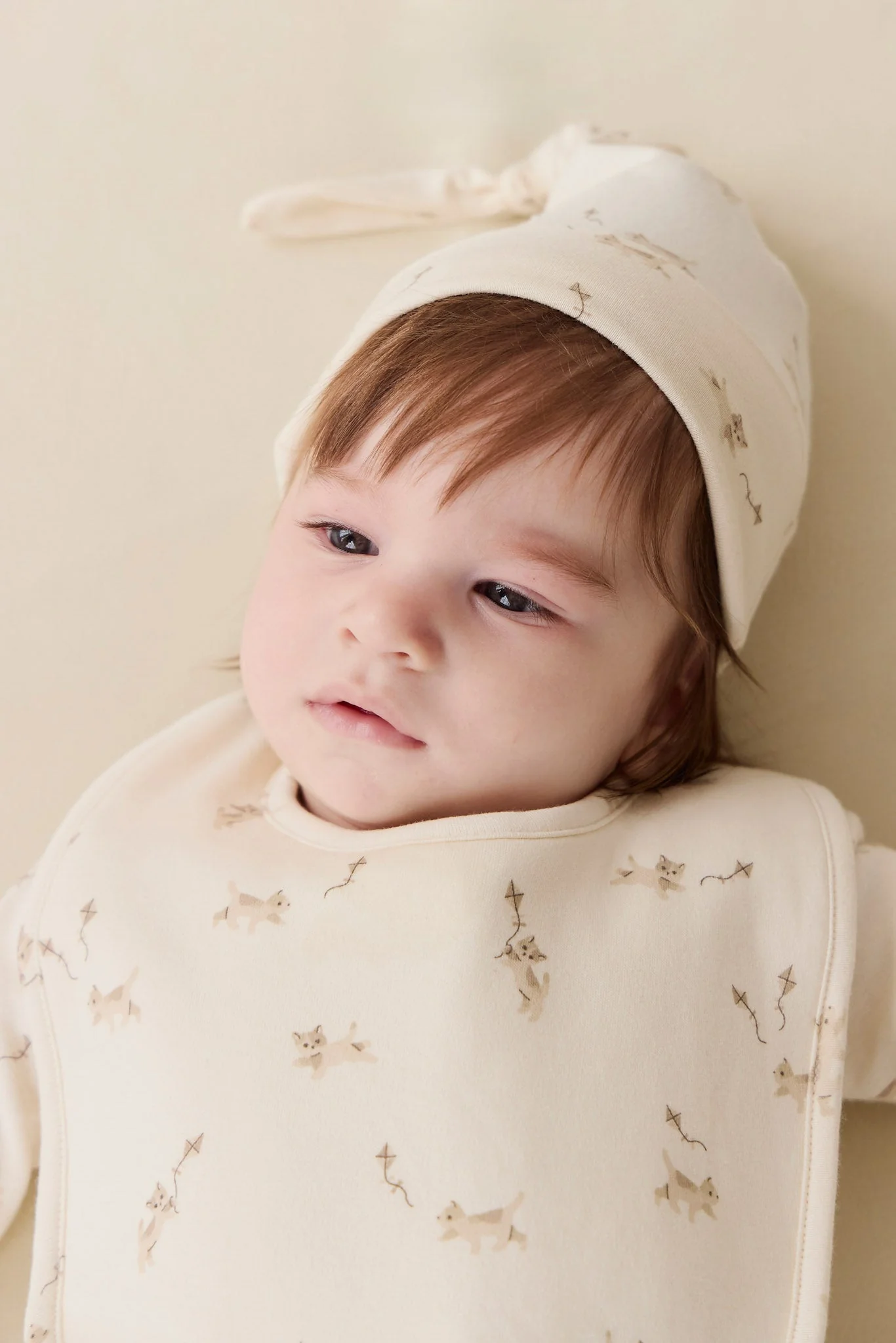 Organic Cotton Knot Beanie - Kitten and His Kites - Image 4