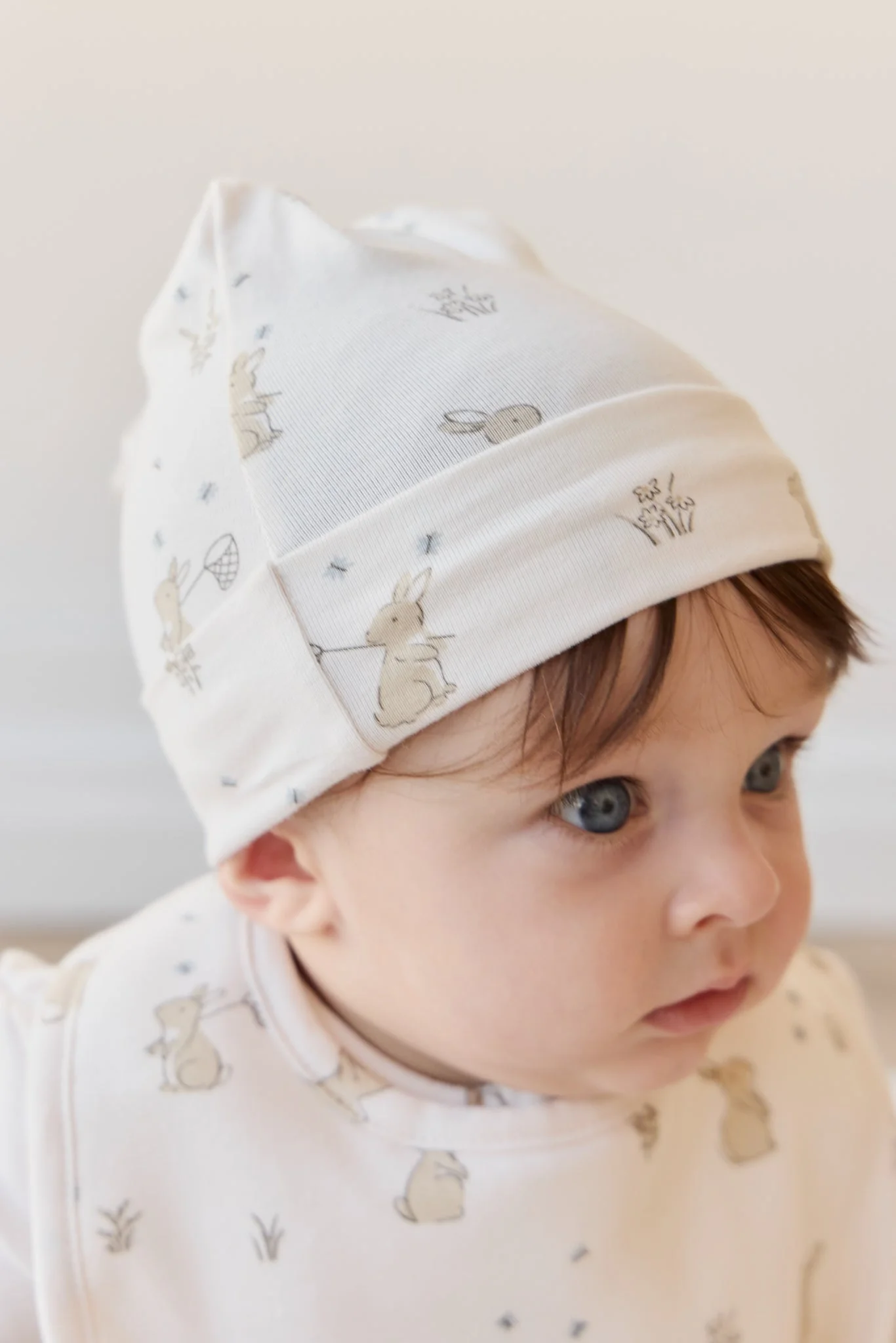 Organic Cotton Knot Beanie - Lapin Jardin - Image 2