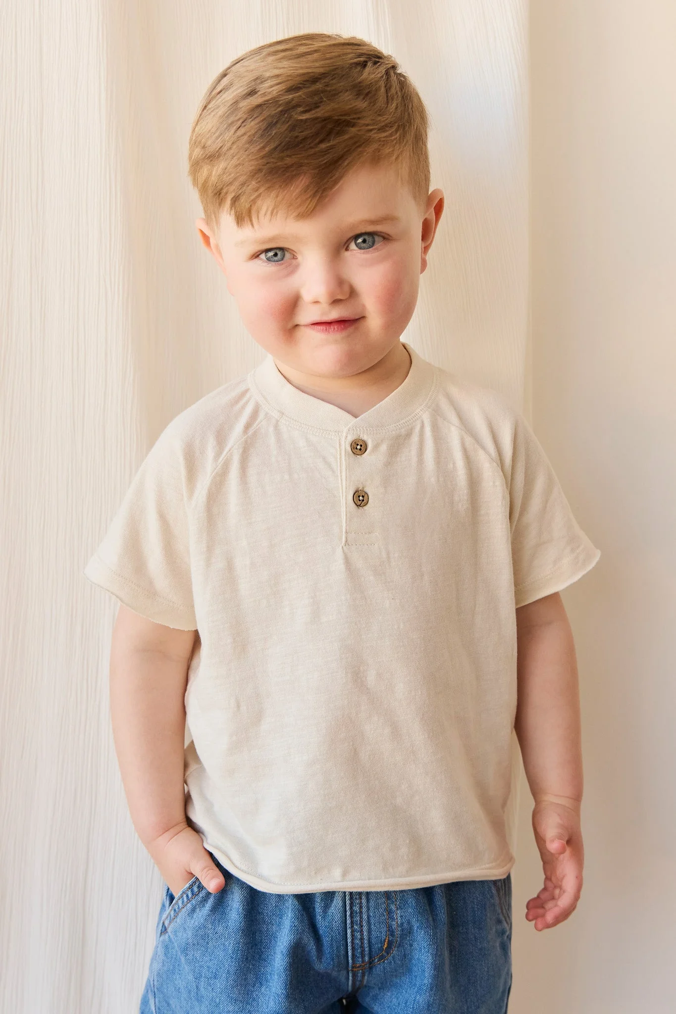 Organic Cotton Lewis Tee - Parchment - Image 3