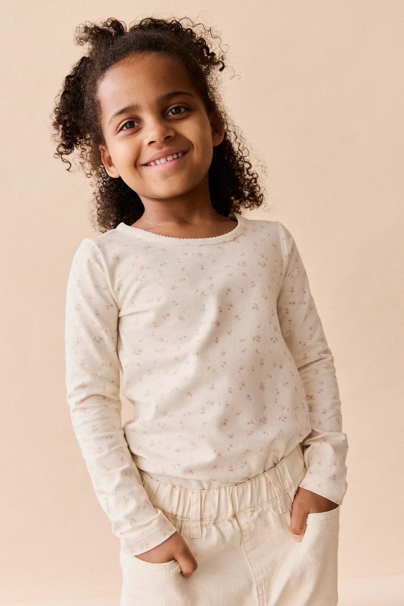 Organic Cotton Long Sleeve Top - Briella Whisper - Image 3