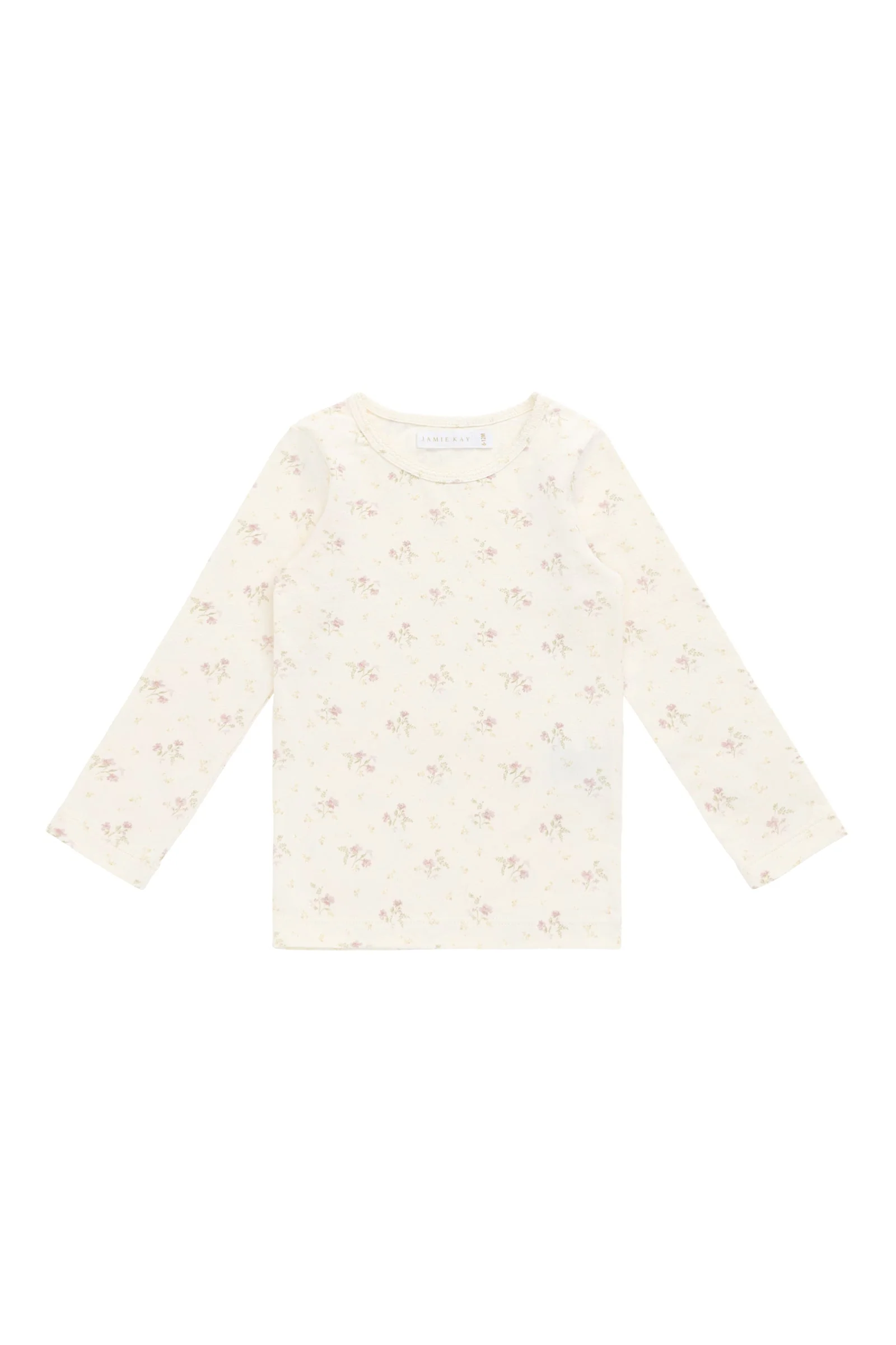 Organic Cotton Long Sleeve Top - Thelma Parchment - Image 2