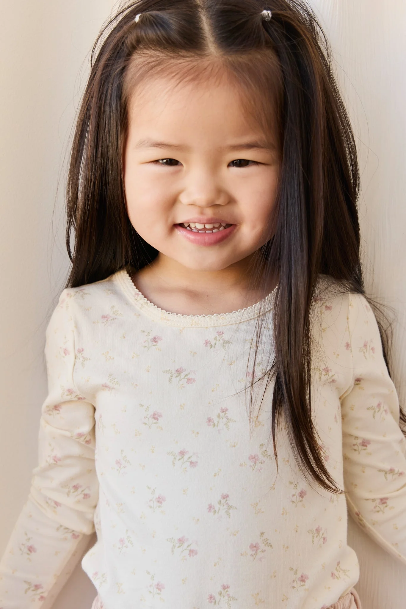 Organic Cotton Long Sleeve Top - Thelma Parchment - Image 3