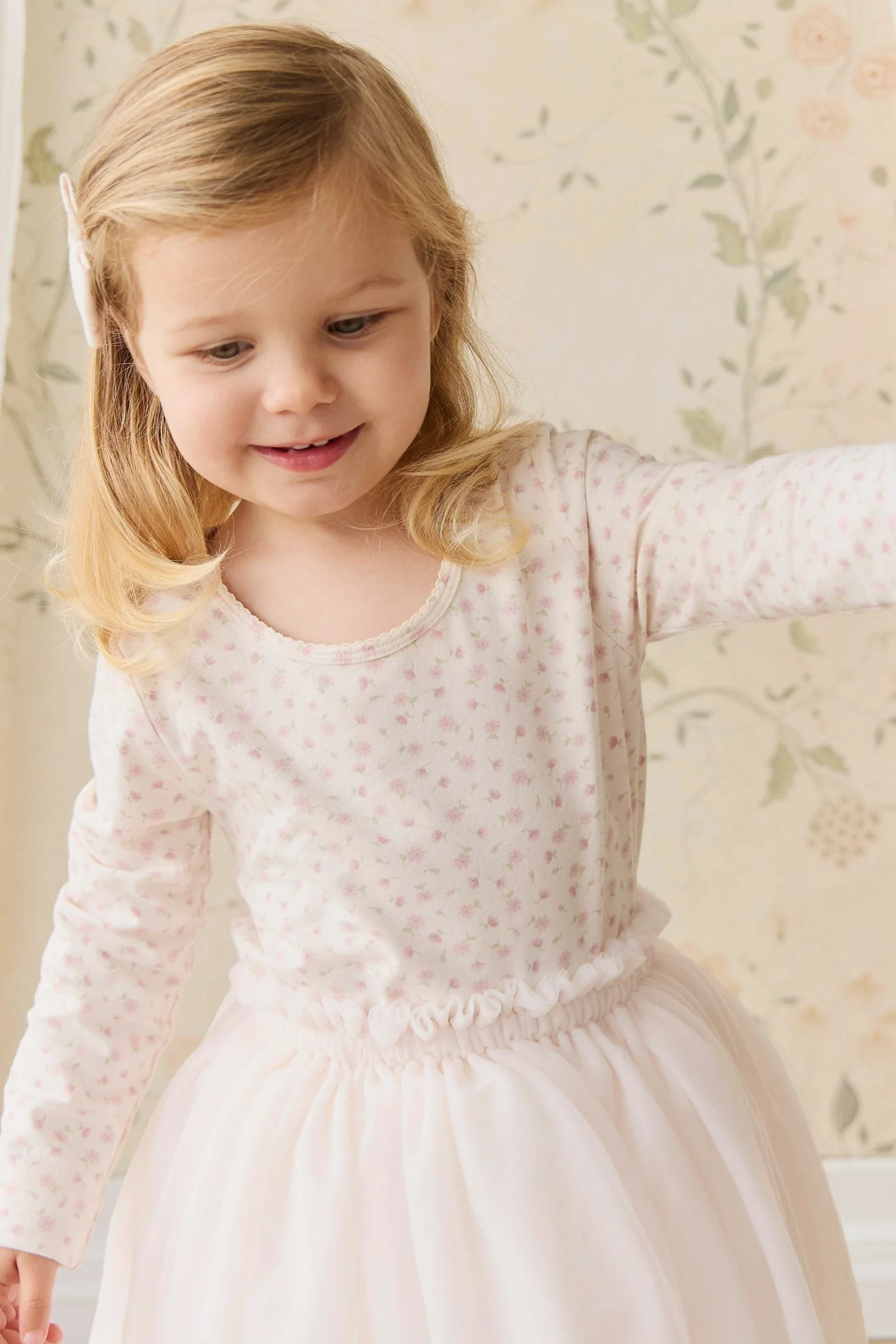 Organic Cotton Long Sleeve Top - Victoria Blush - Image 3