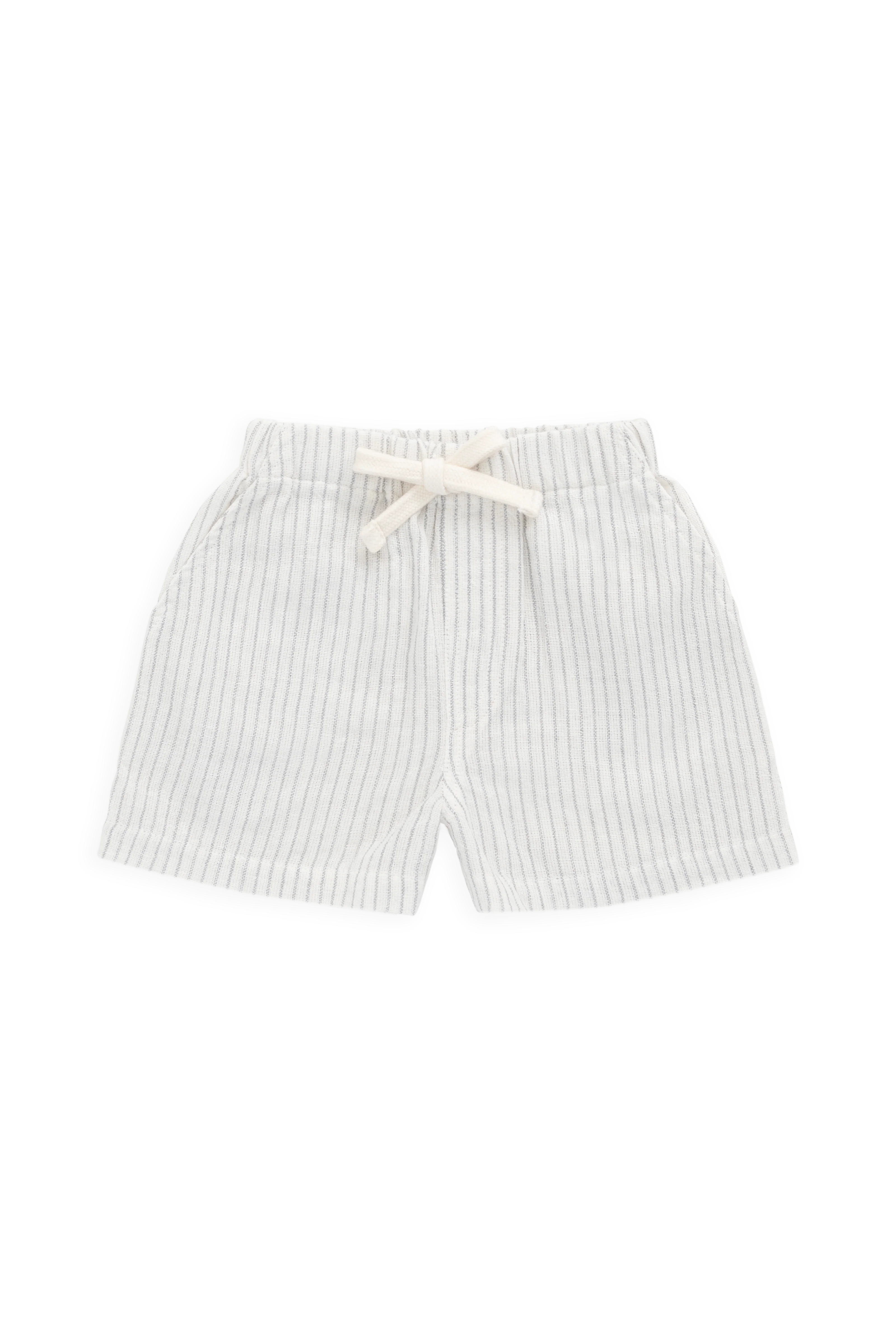 Organic Cotton Louis Short-Mini Pinstripe Parchment / Dawn - Image 2