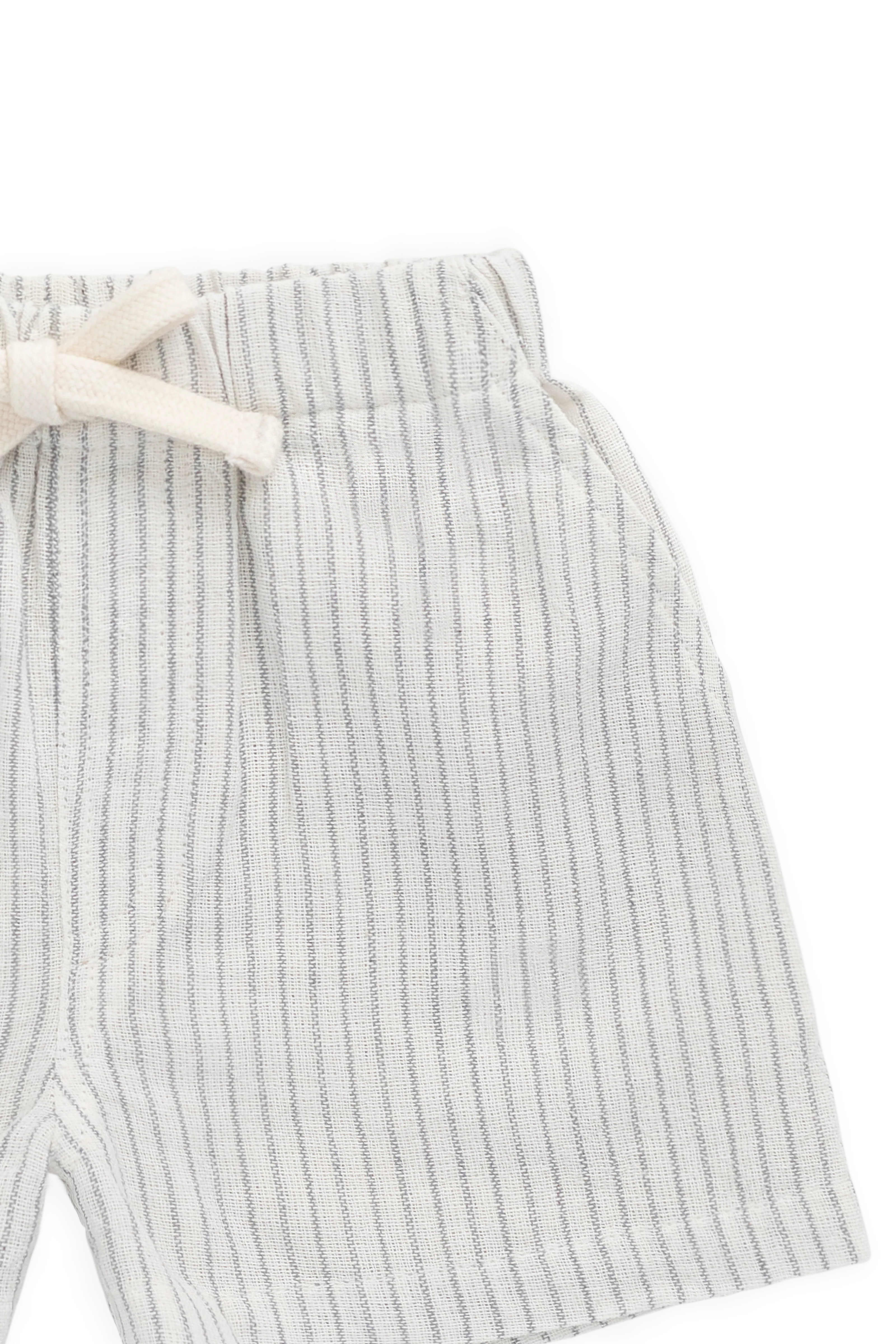Organic Cotton Louis Short-Mini Pinstripe Parchment / Dawn - Image 7