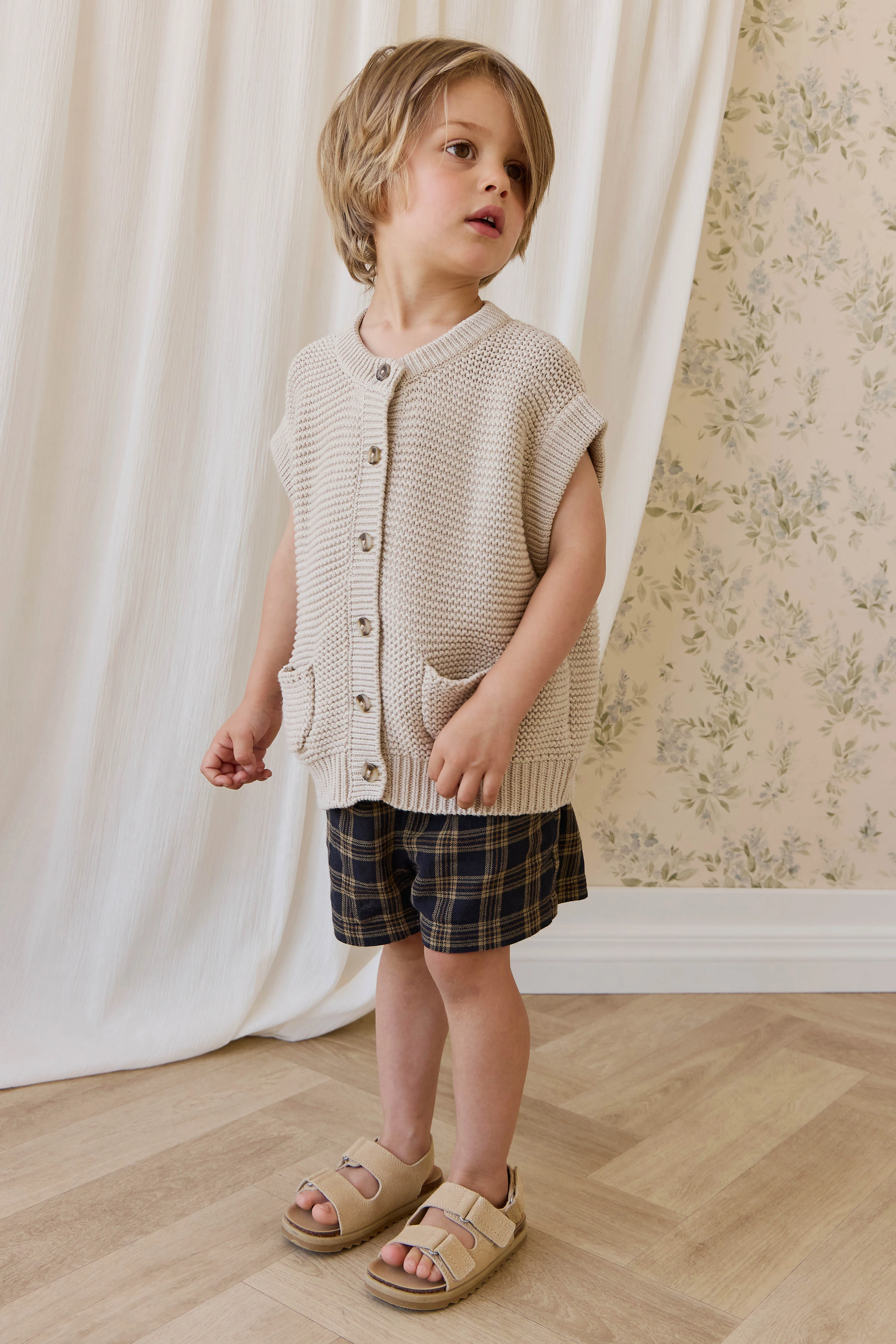 Organic Cotton Louis Short-Woodland Check - Image 3