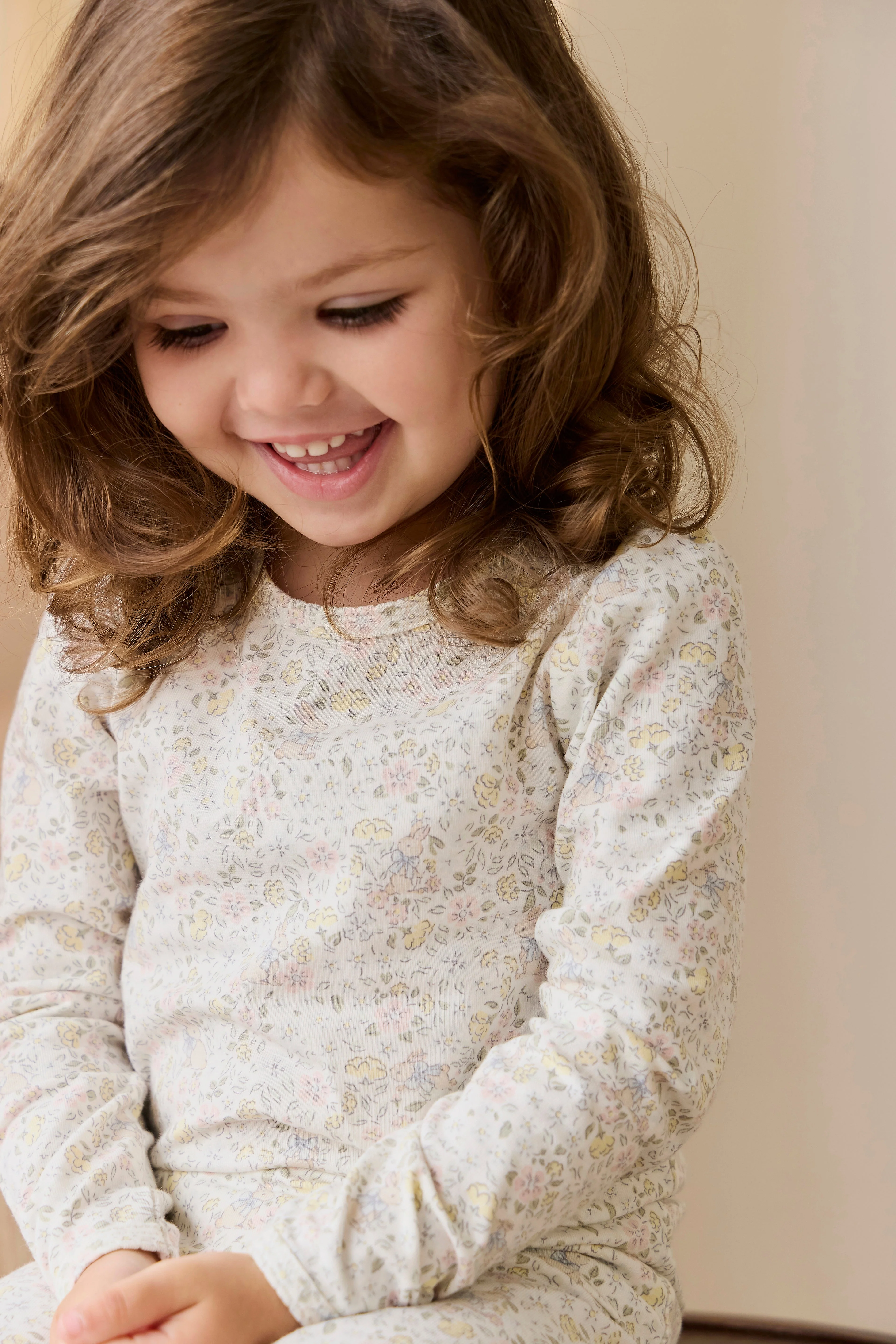 Organic Cotton Louisella Long Sleeve Pyjama Set-Cottage Garden - Image 10