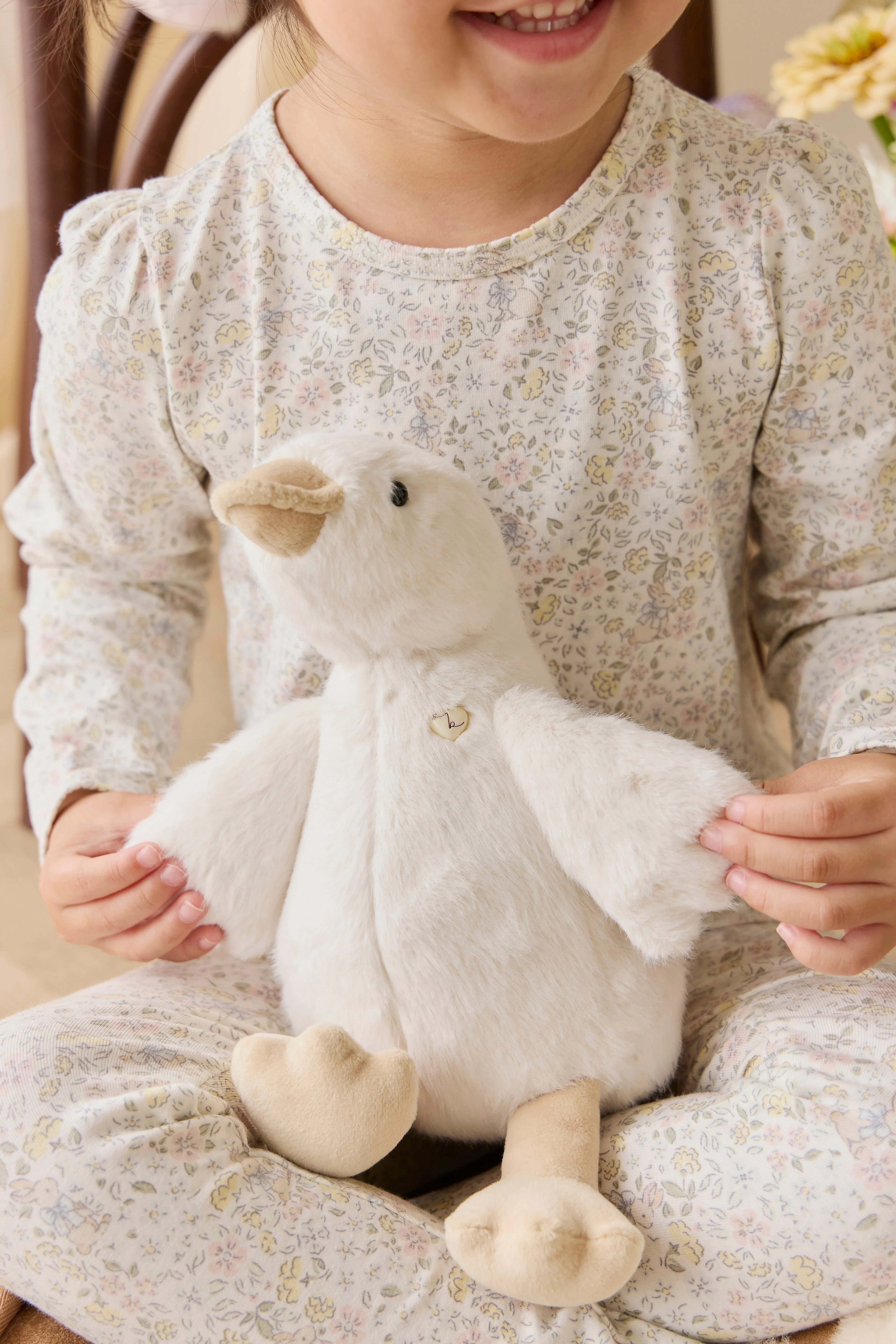Organic Cotton Louisella Long Sleeve Pyjama Set-Cottage Garden - Image 3
