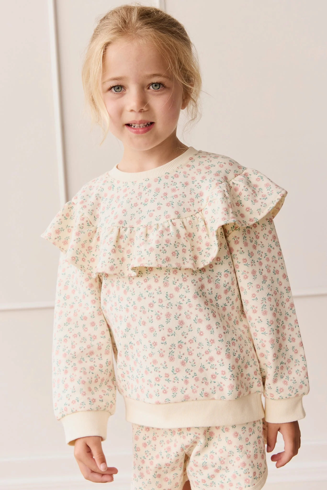 Organic Cotton Mckinley Sweatshirt - Posy Garden Pink - Image 3
