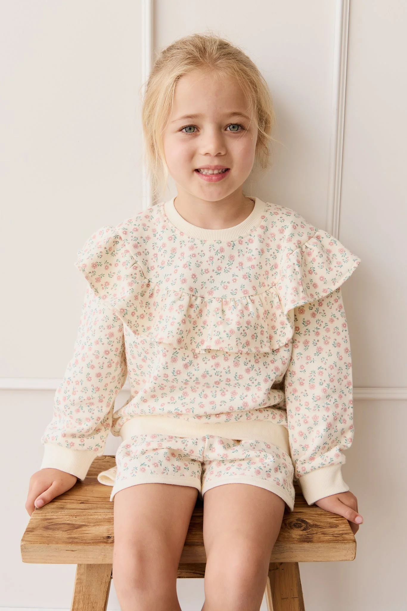 Organic Cotton Mckinley Sweatshirt - Posy Garden Pink - Image 6